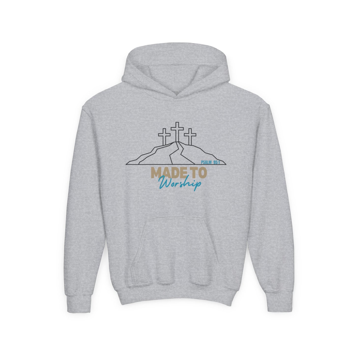 Made to Worship, Youth Hooded Sweatshirt - Christian Youth Apparel