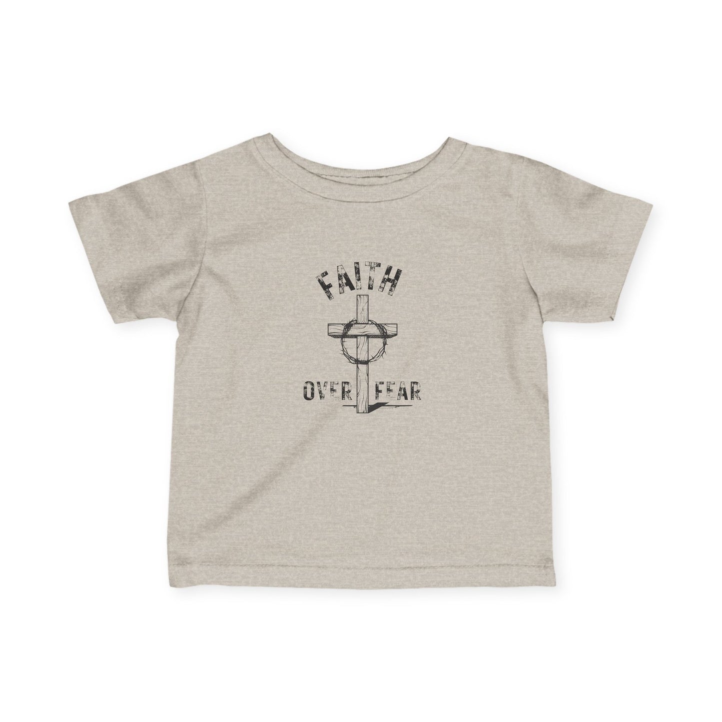 Faith Over Fear Infant Tee - Cute Baby T-Shirt, Faith-Themed Gift, Toddler Apparel, Inspirational Kids Clothing