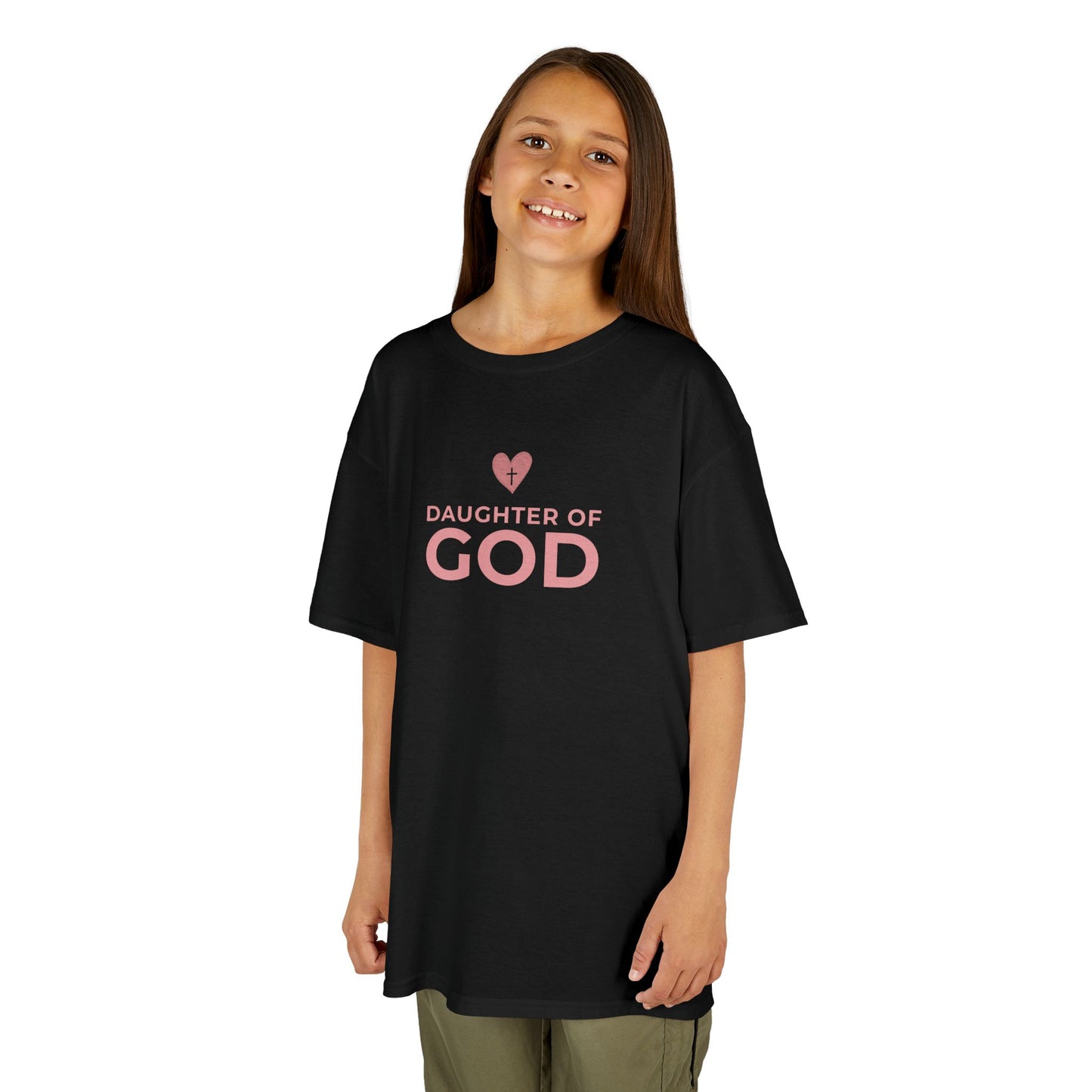 Daughter of God Kids Tee, Faith Shirt for Girls, Christian Gift, Youth Clothing, Bible Verse Top, Summer Casual Wear