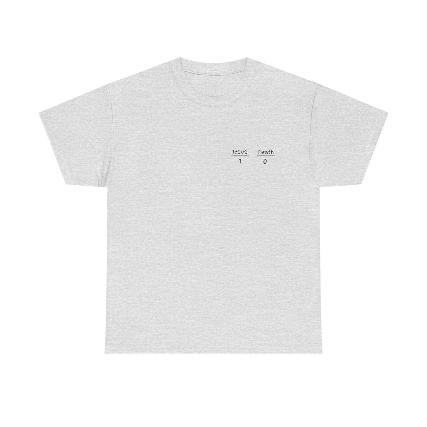 Jesus vs. Death Score T-Shirt, Religious Tee, Unisex Cotton Shirt