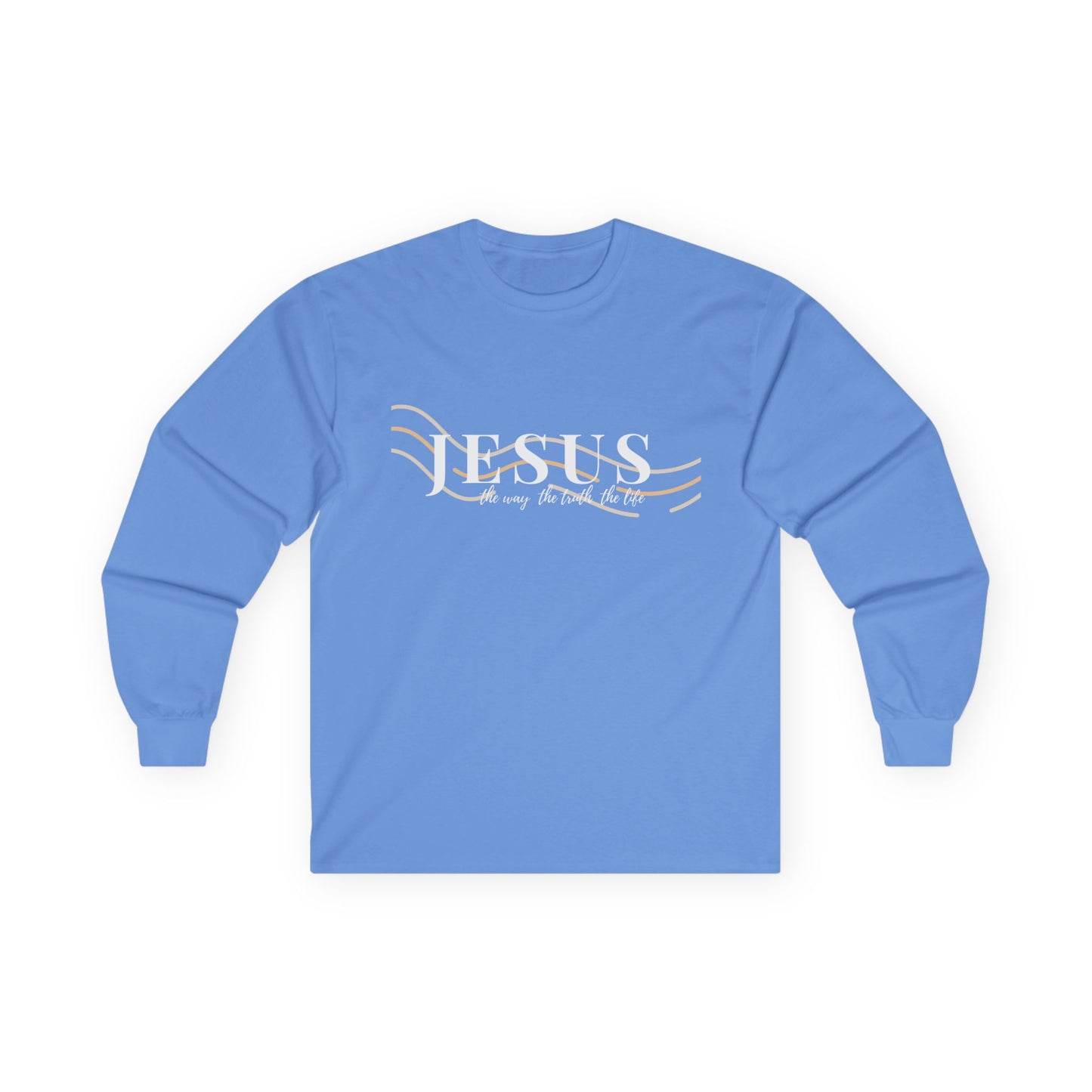 Jesus The Way The Truth The Life, Minimalist Long Sleeve Tee for Casual Style, Everyday Wear