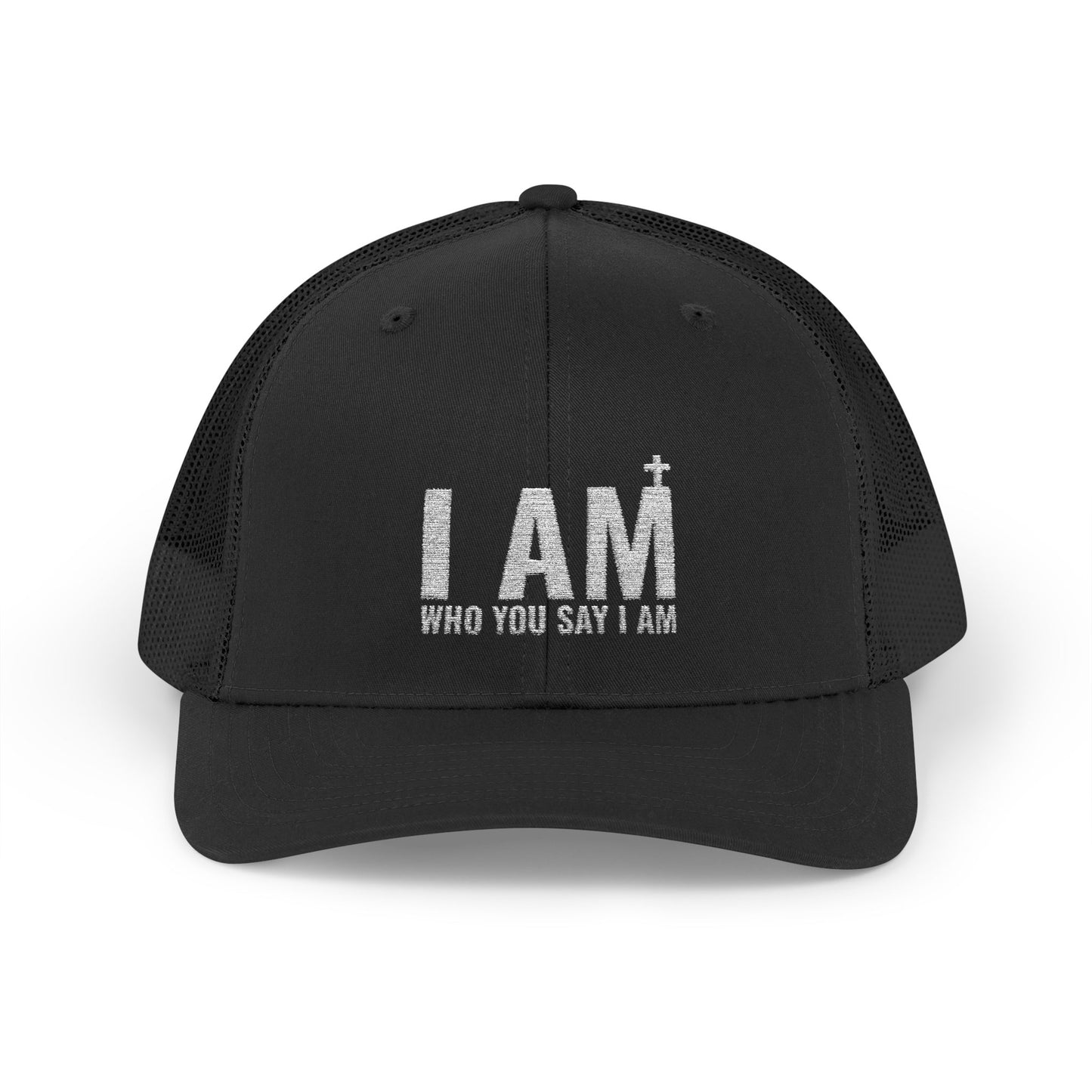 I AM Who You Say I Am, Inspirational Snapback Trucker Cap, Perfect for Casual Wear, Outdoor Activities