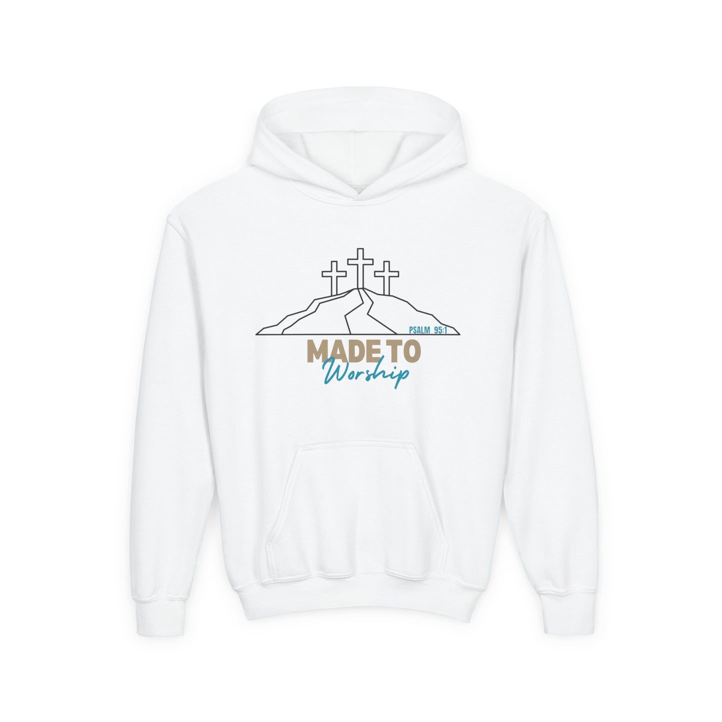 Made to Worship, Youth Hooded Sweatshirt - Christian Youth Apparel