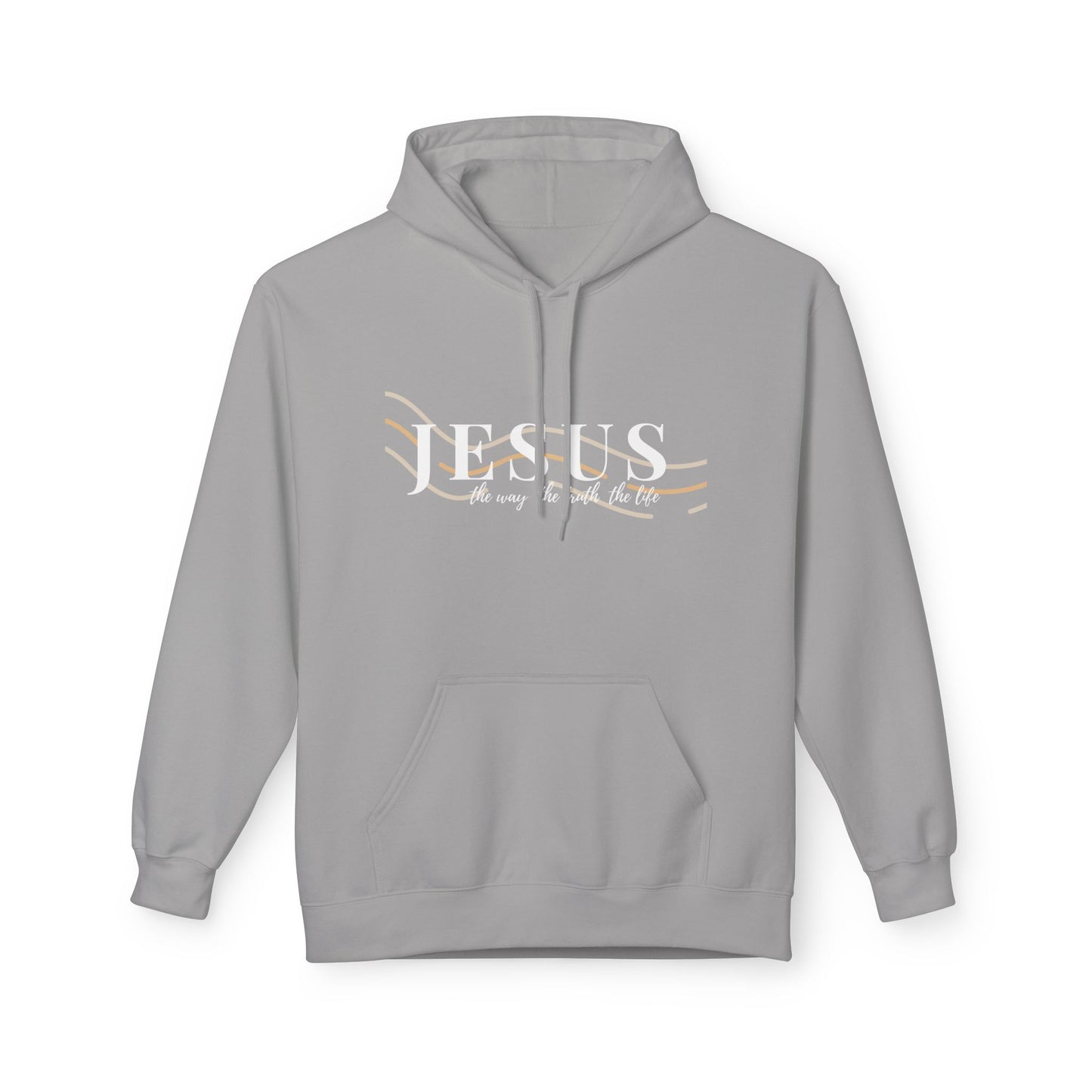 Jesus The Way The Truth The Life, Inspirational Fleece Hoodie, Everyday Comfort Wear