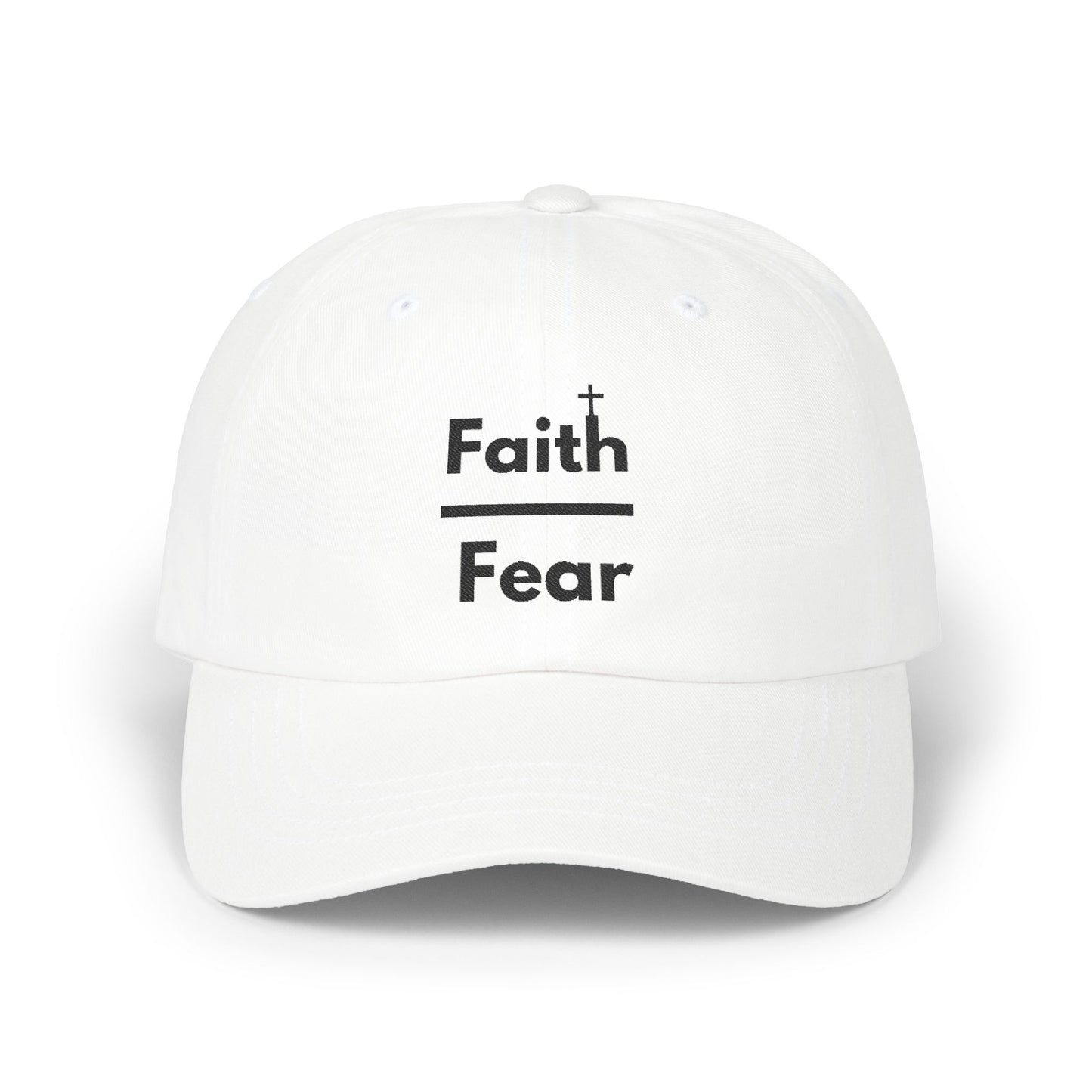 Faith Over Fear Classic Cap - Inspirational Hat, Casual Wear, Everyday Style, Motivational Cap