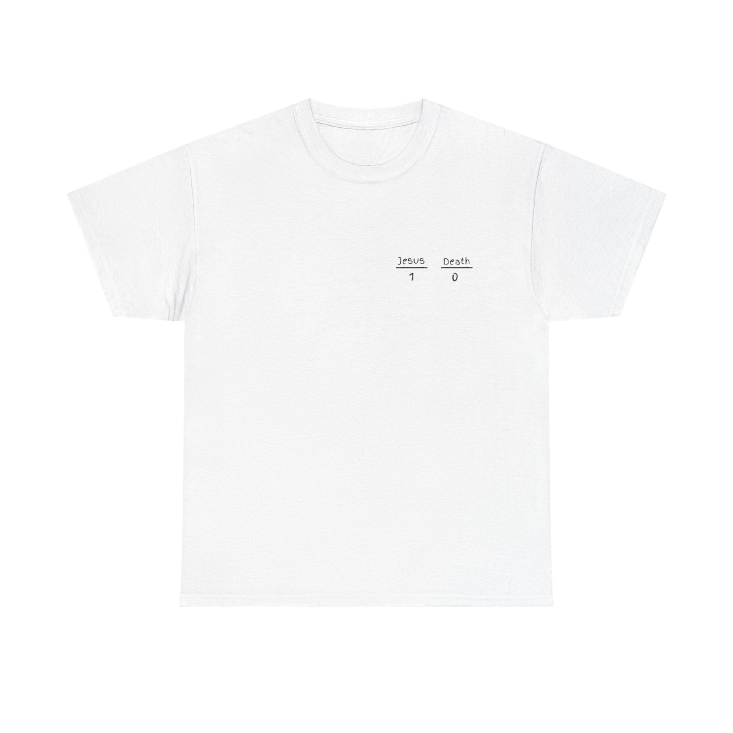 Jesus vs. Death Score T-Shirt, Religious Tee, Unisex Cotton Shirt