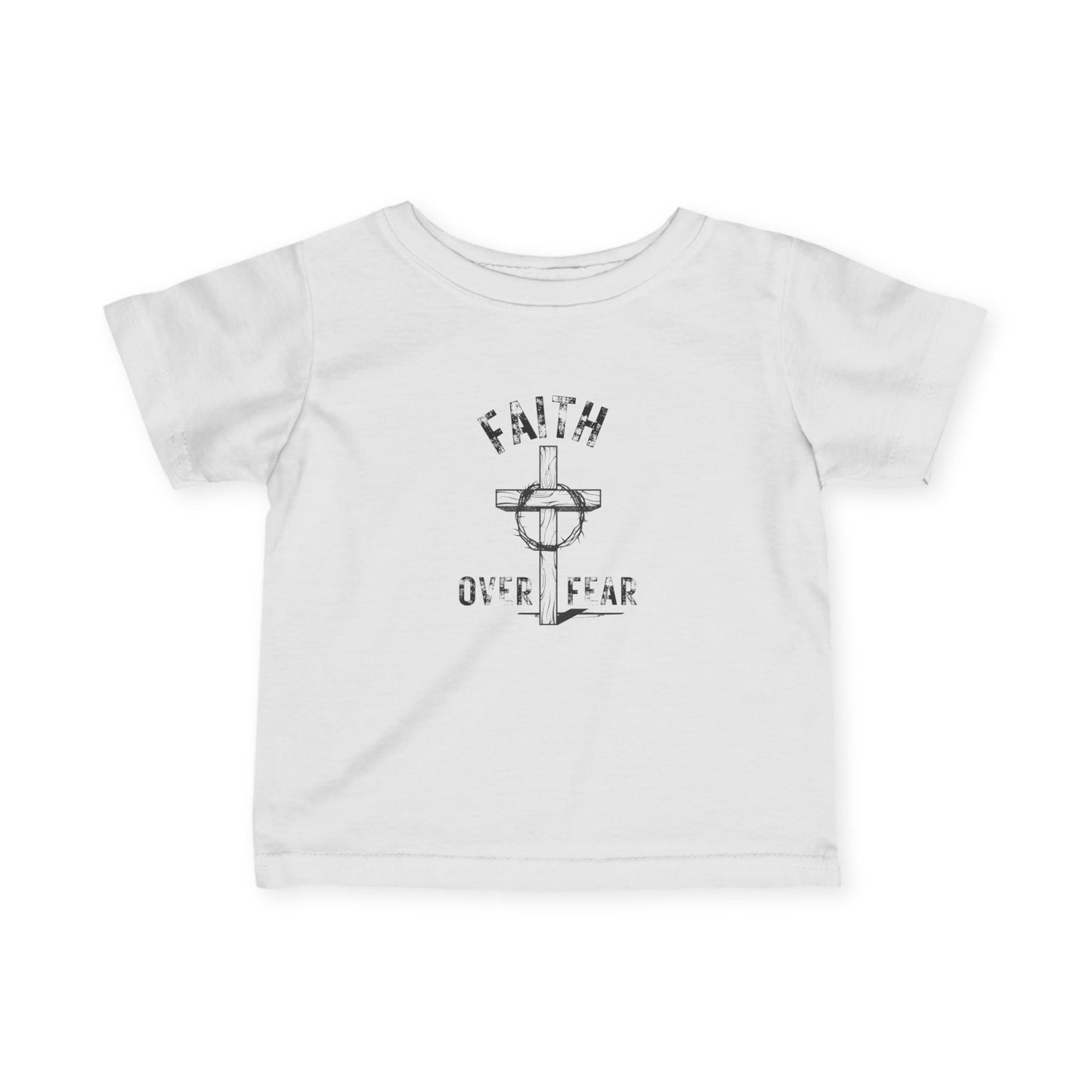 Faith Over Fear Infant Tee - Cute Baby T-Shirt, Faith-Themed Gift, Toddler Apparel, Inspirational Kids Clothing