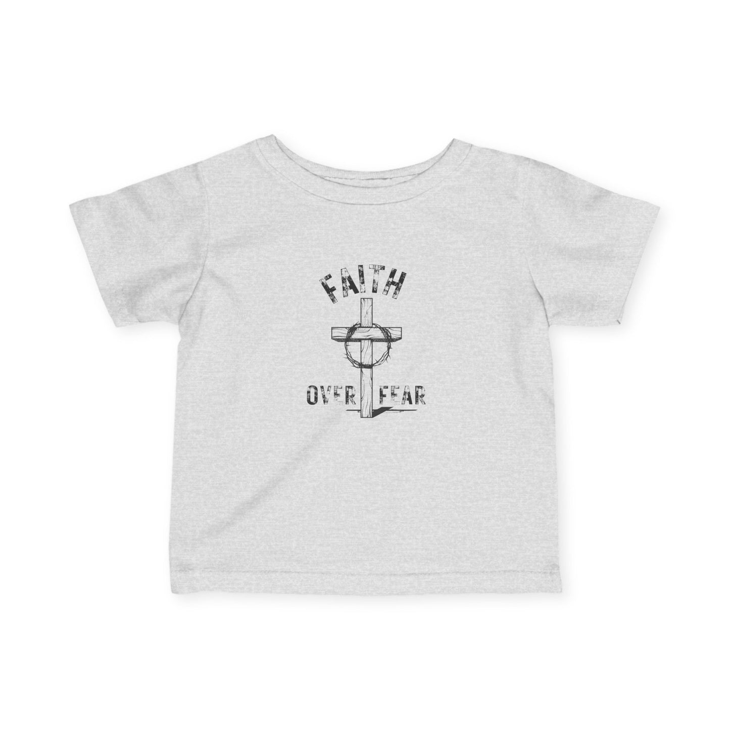 Faith Over Fear Infant Tee - Cute Baby T-Shirt, Faith-Themed Gift, Toddler Apparel, Inspirational Kids Clothing