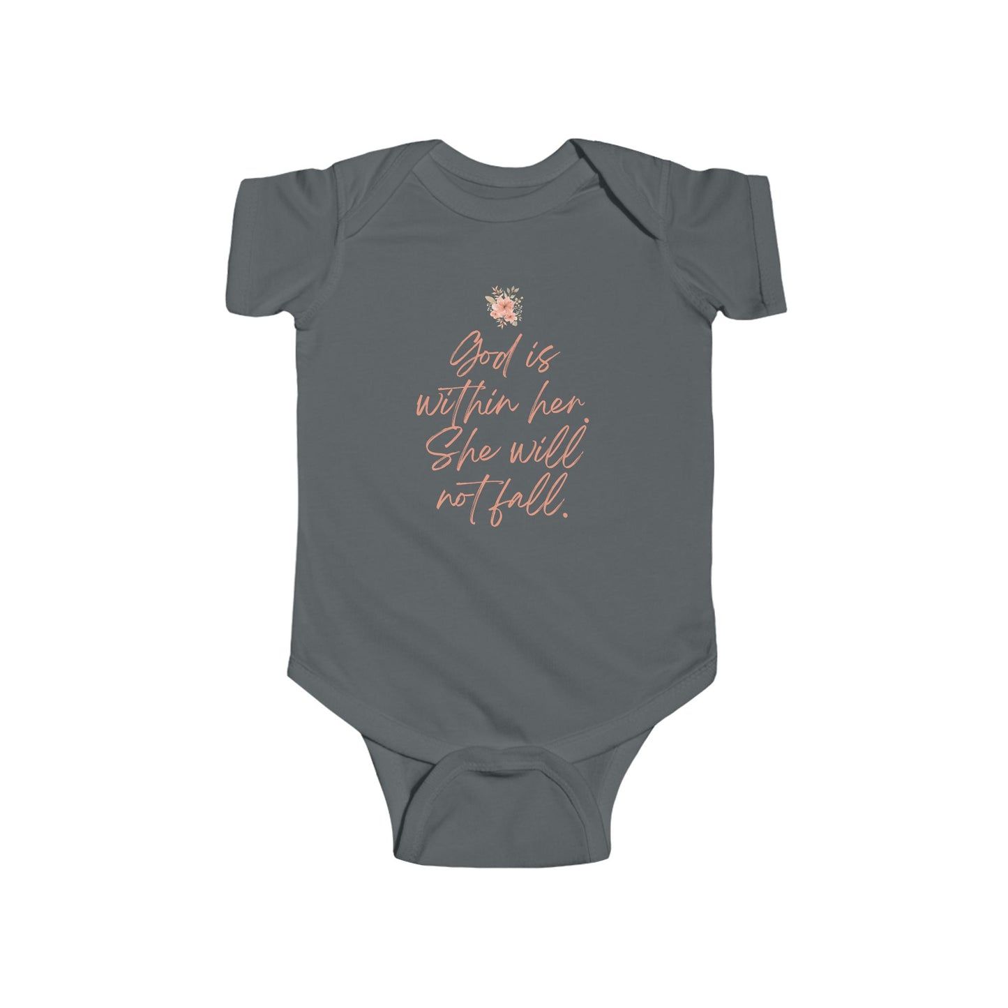 "God is Within Her" Inspirational Baby Outfit, Newborn Gift, Baby Shower, Christian Clothing, Faith-Based Apparel
