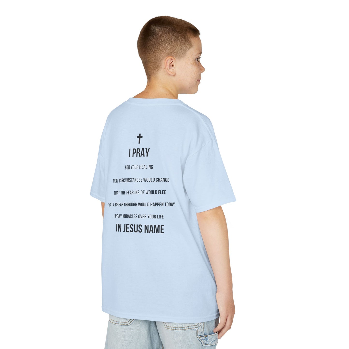 I Pray Faith-Inspired Kids Tee, Christian T-Shirt, Prayerful Kids Cotton Tee