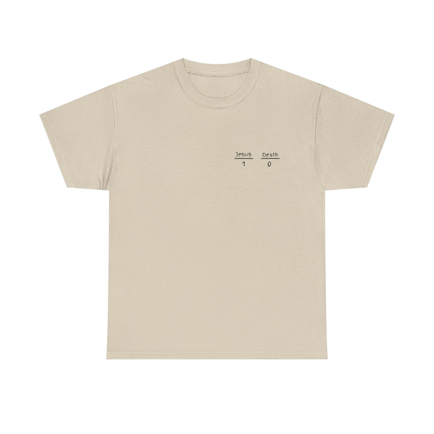 Jesus vs. Death Score T-Shirt, Religious Tee, Unisex Cotton Shirt