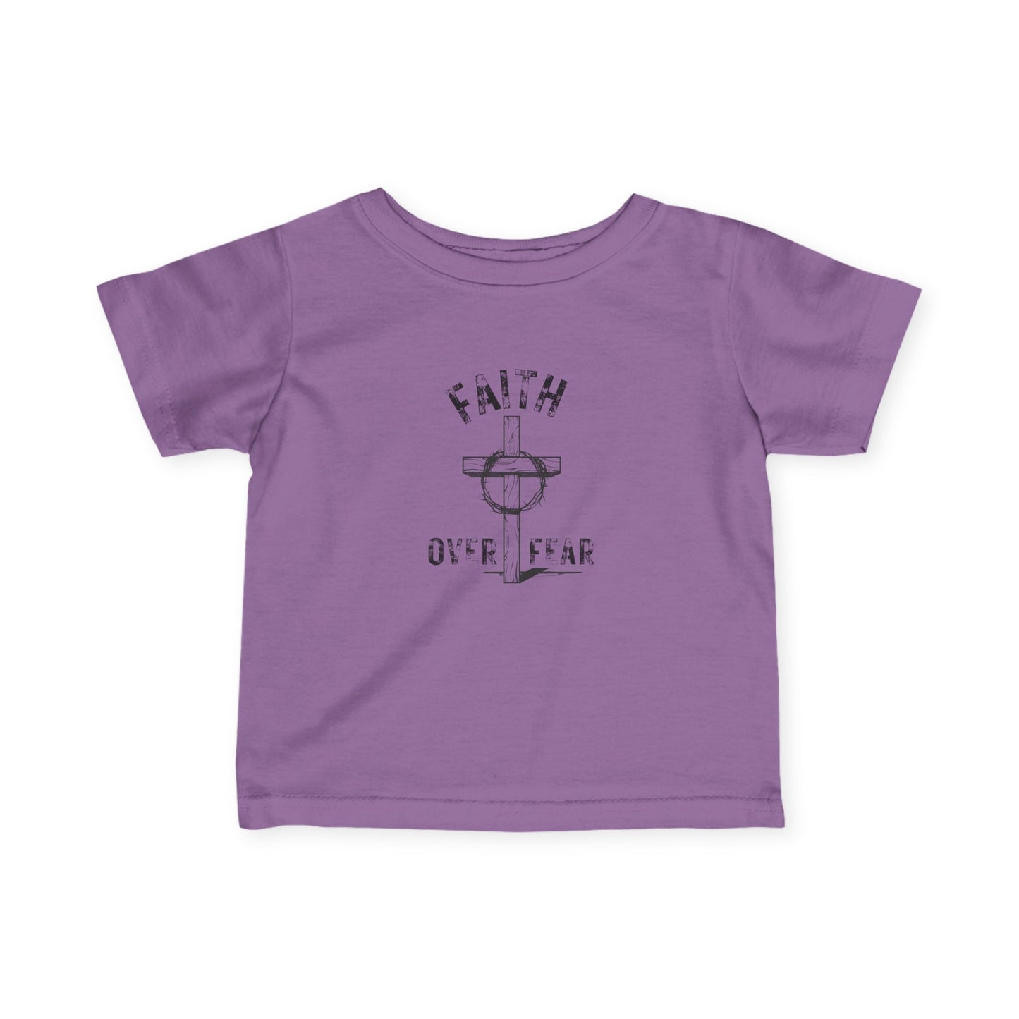 Faith Over Fear Infant Tee - Cute Baby T-Shirt, Faith-Themed Gift, Toddler Apparel, Inspirational Kids Clothing