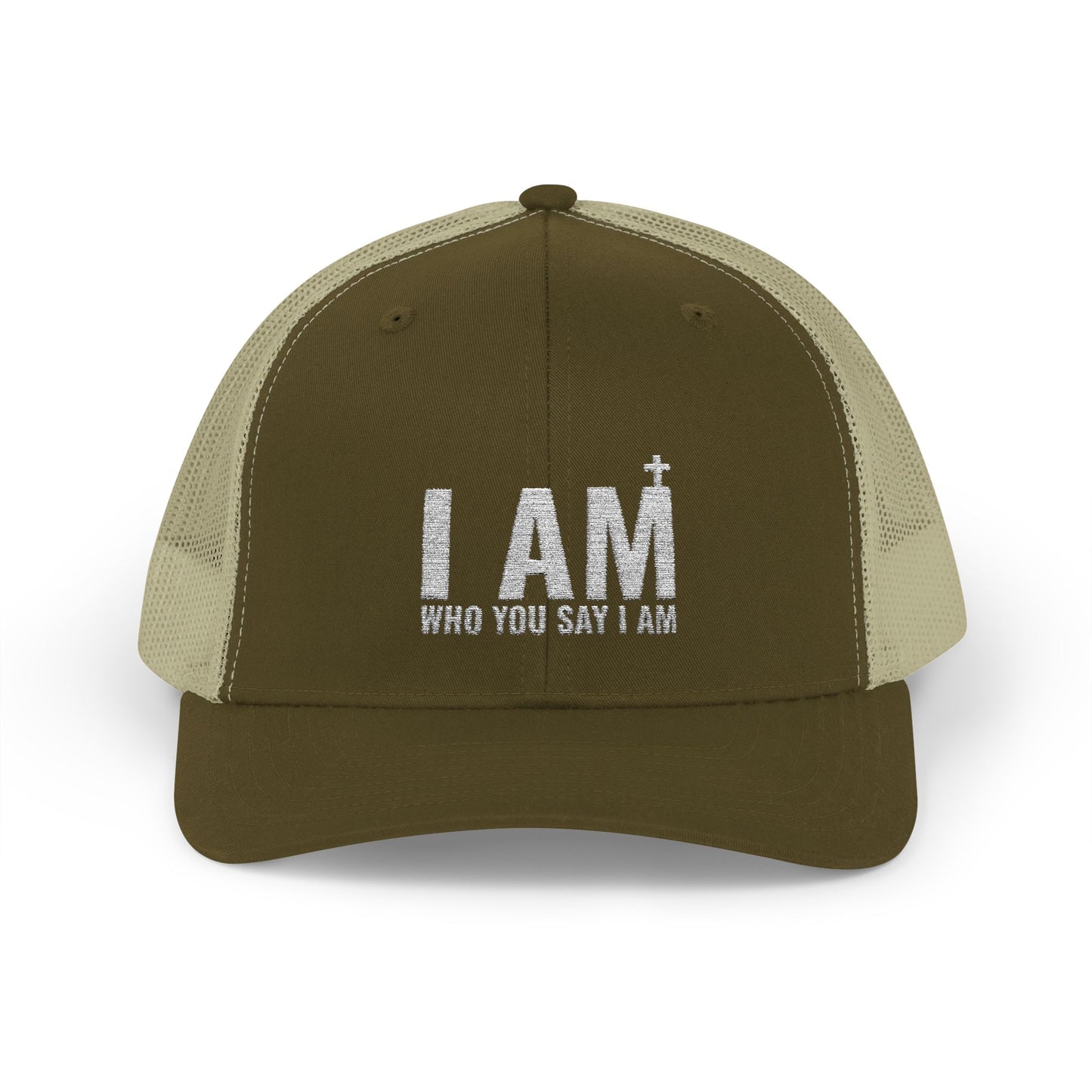 I AM Who You Say I Am, Inspirational Snapback Trucker Cap, Perfect for Casual Wear, Outdoor Activities