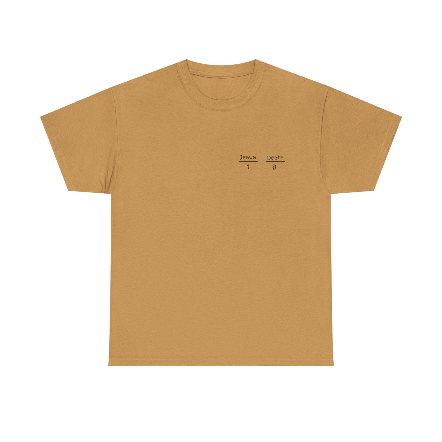 Jesus vs. Death Score T-Shirt, Religious Tee, Unisex Cotton Shirt