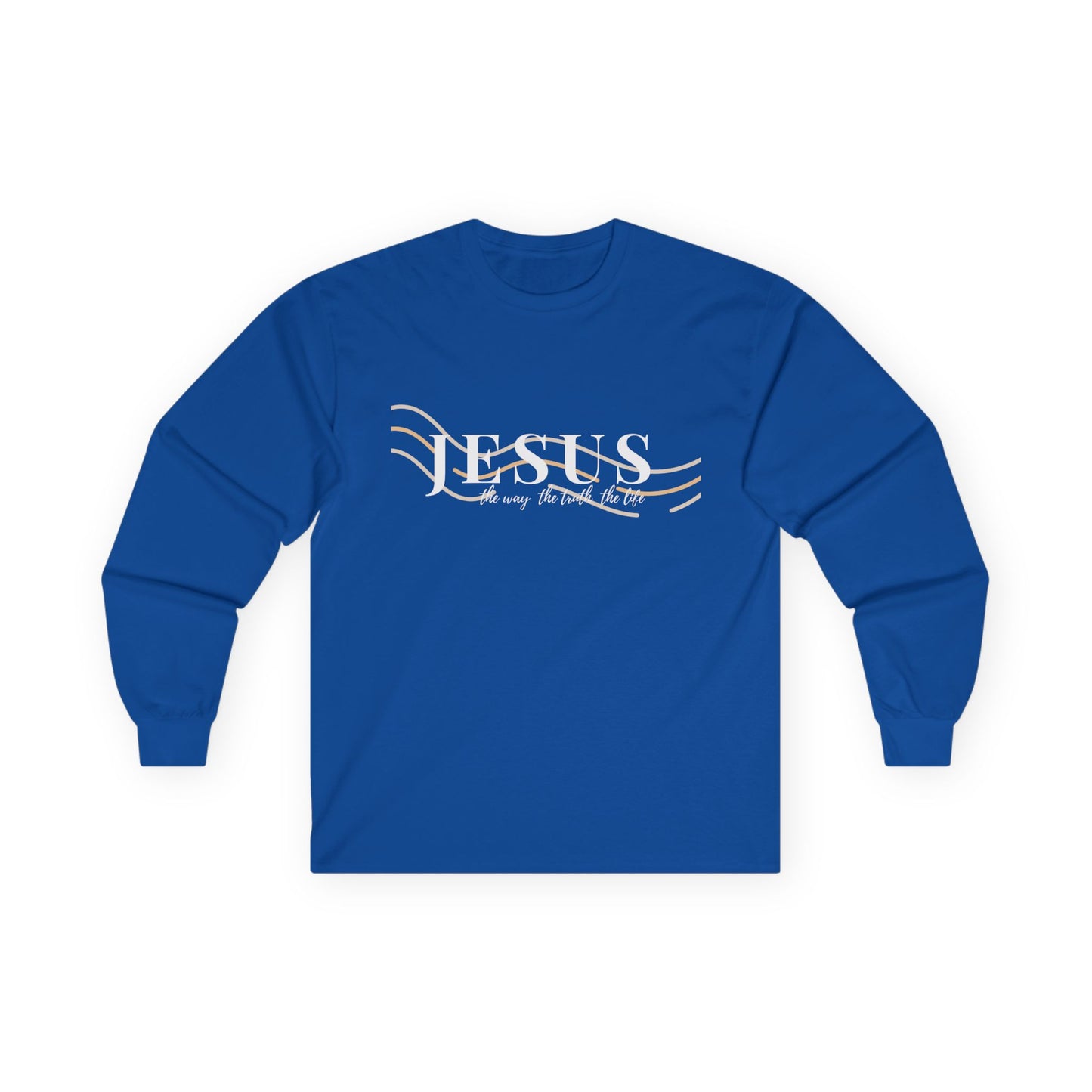 Jesus The Way The Truth The Life, Minimalist Long Sleeve Tee for Casual Style, Everyday Wear