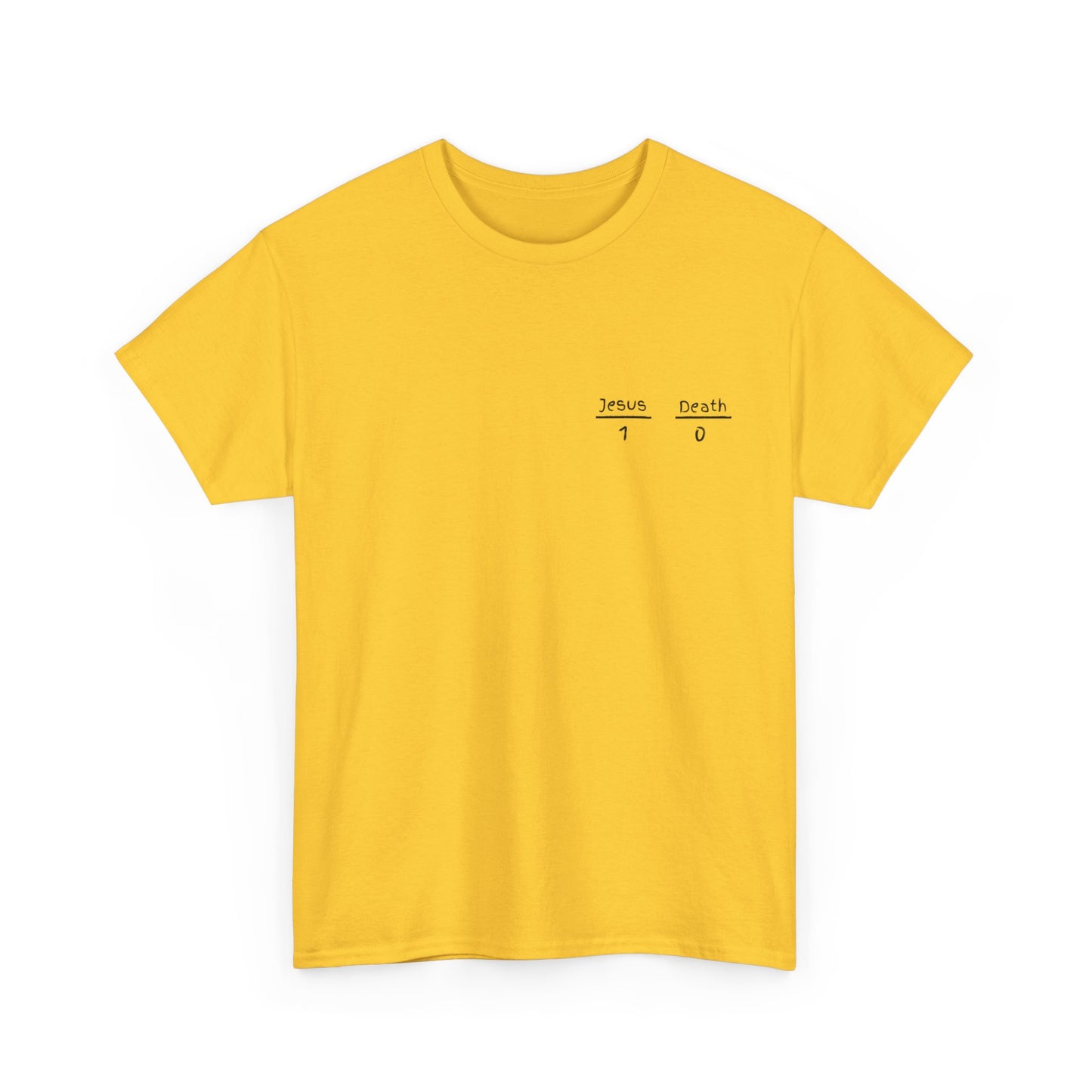 Jesus vs. Death Score T-Shirt, Religious Tee, Unisex Cotton Shirt