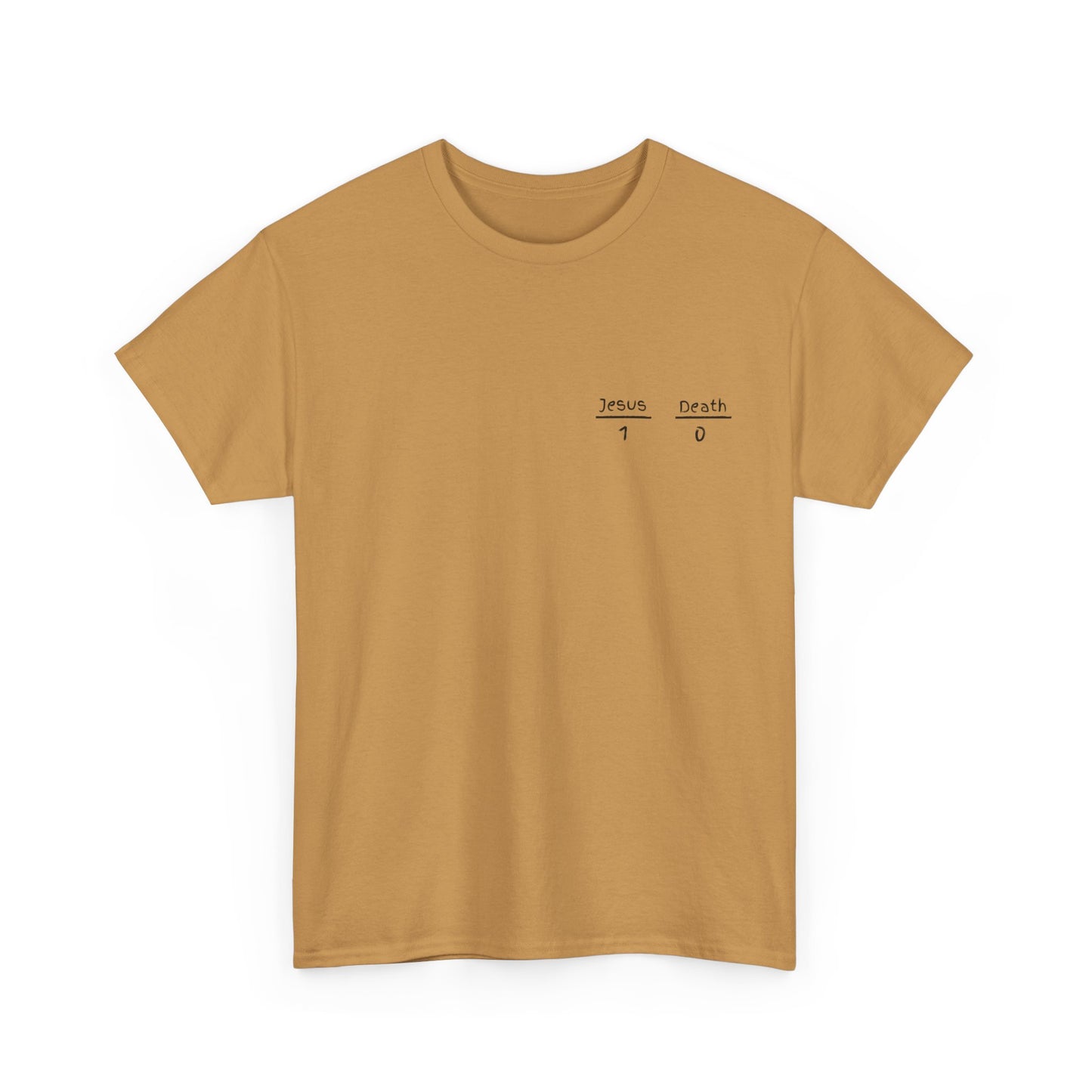 Jesus vs. Death Score T-Shirt, Religious Tee, Unisex Cotton Shirt