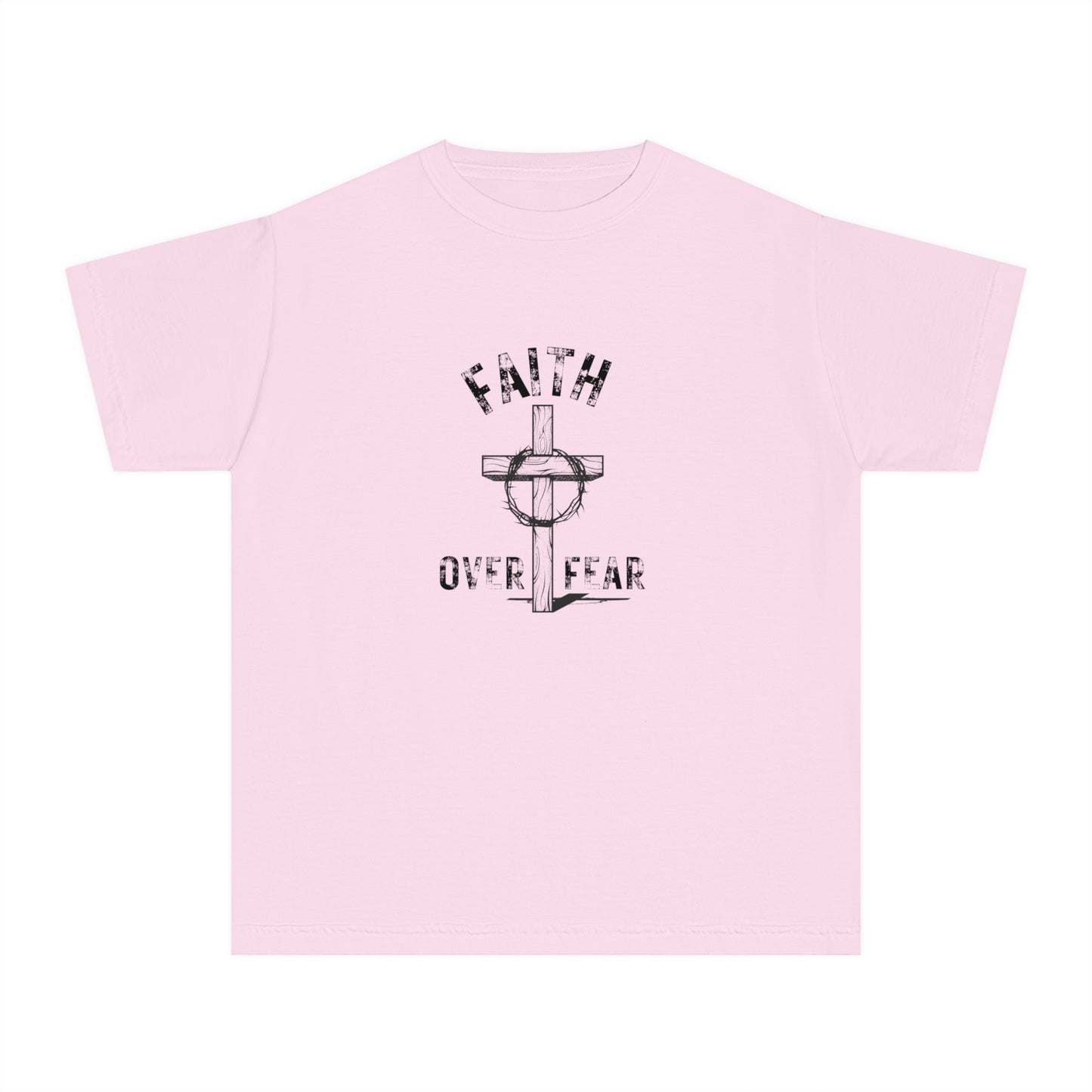 Faith Over Fear Kids Tee 100% Ringspun Cotton Shirt