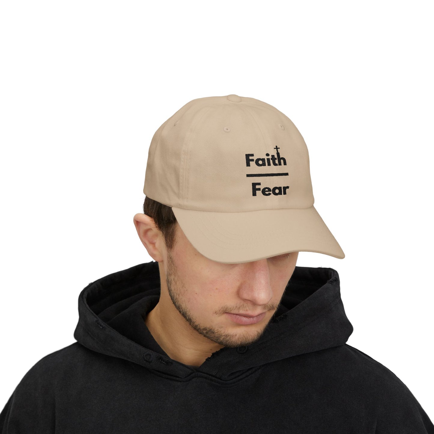 Faith Over Fear Classic Cap - Inspirational Hat, Casual Wear, Everyday Style, Motivational Cap