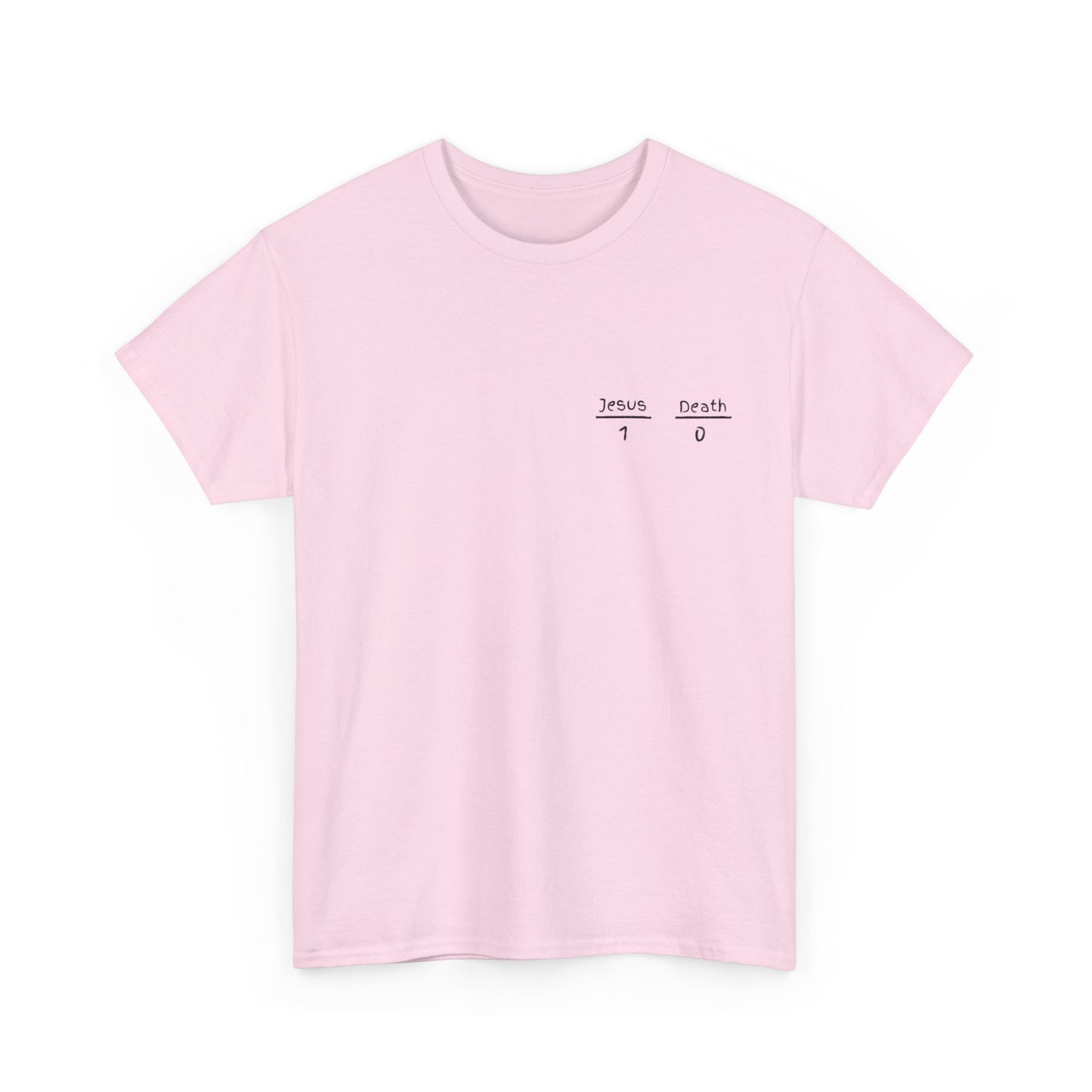 Jesus vs. Death Score T-Shirt, Religious Tee, Unisex Cotton Shirt