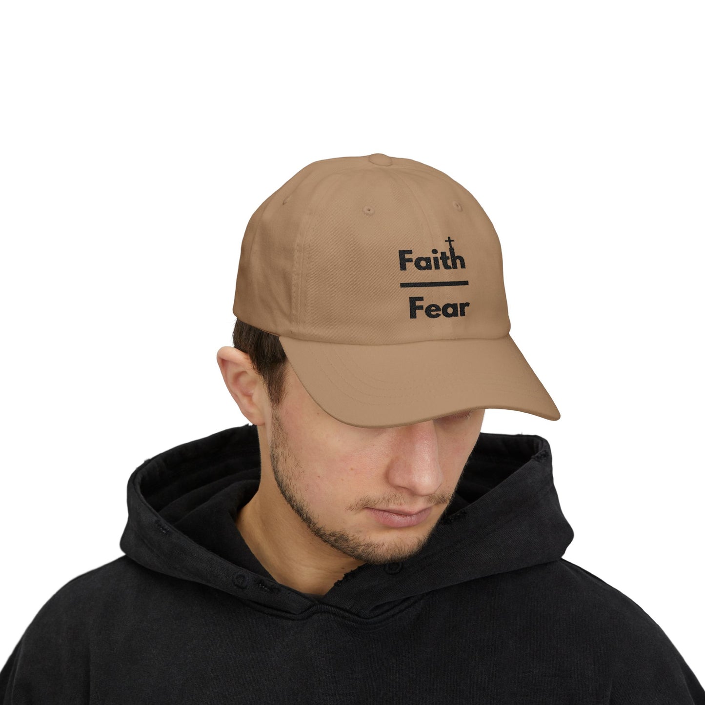 Faith Over Fear Classic Cap - Inspirational Hat, Casual Wear, Everyday Style, Motivational Cap