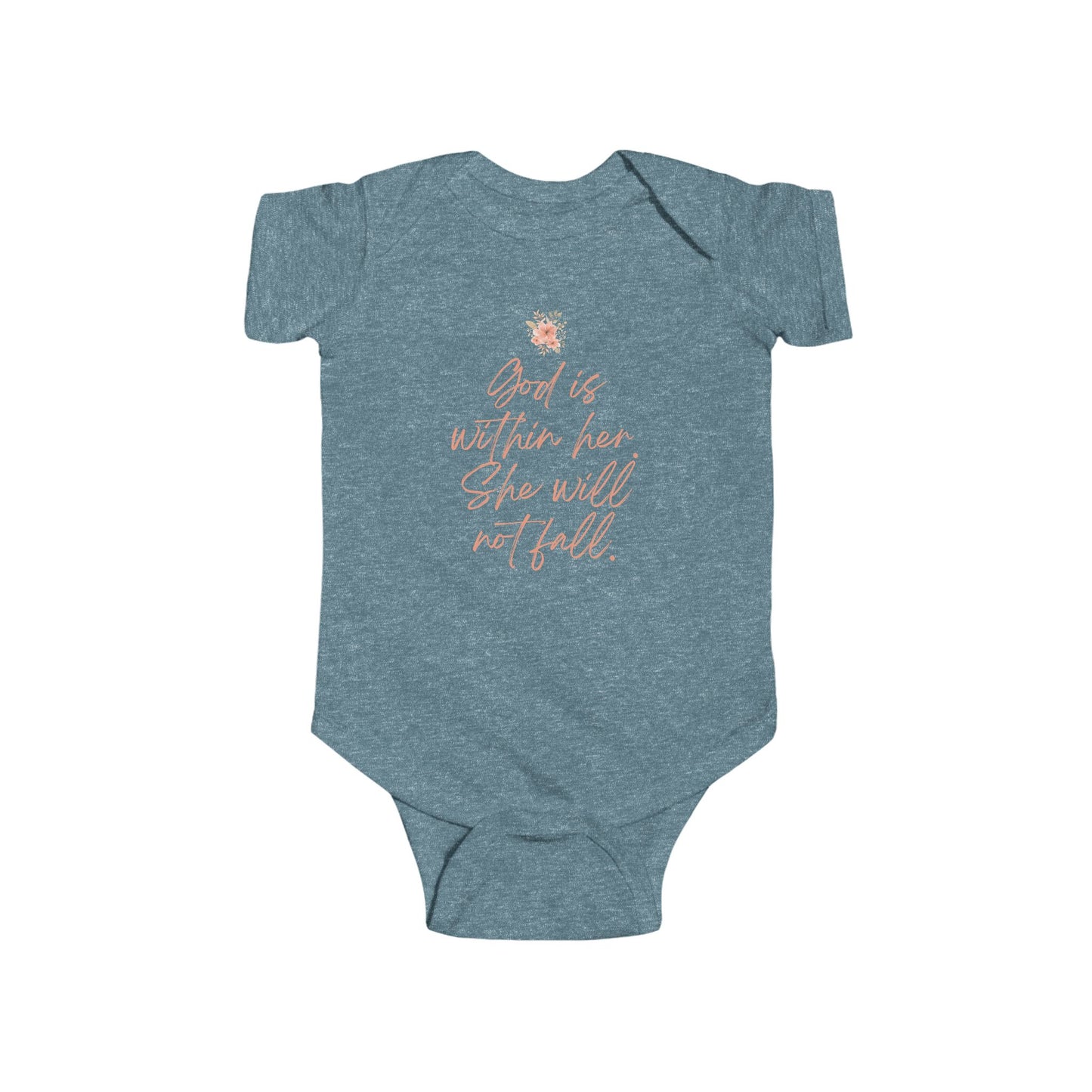 "God is Within Her" Inspirational Baby Outfit, Newborn Gift, Baby Shower, Christian Clothing, Faith-Based Apparel
