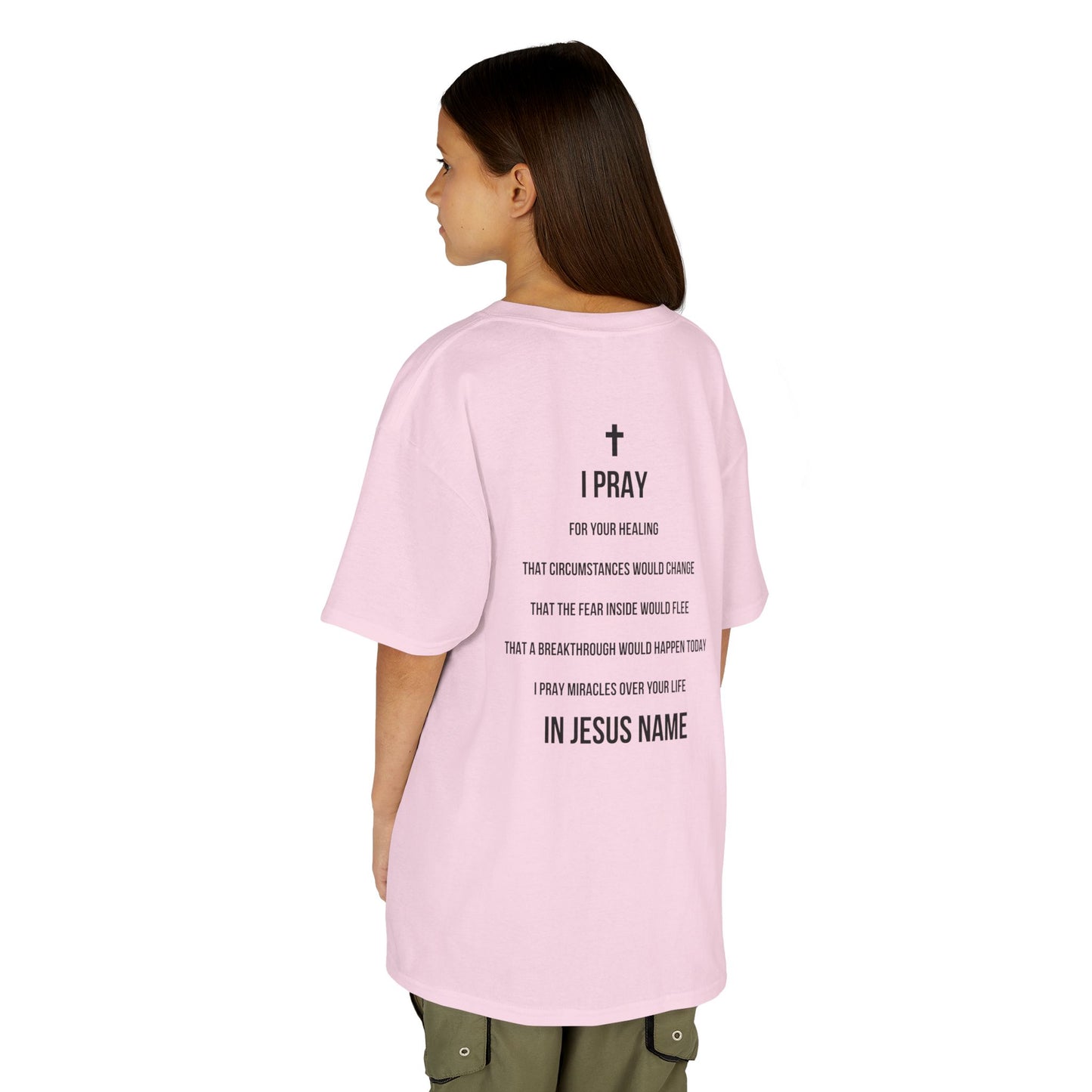 I Pray Faith-Inspired Kids Tee, Christian T-Shirt, Prayerful Kids Cotton Tee