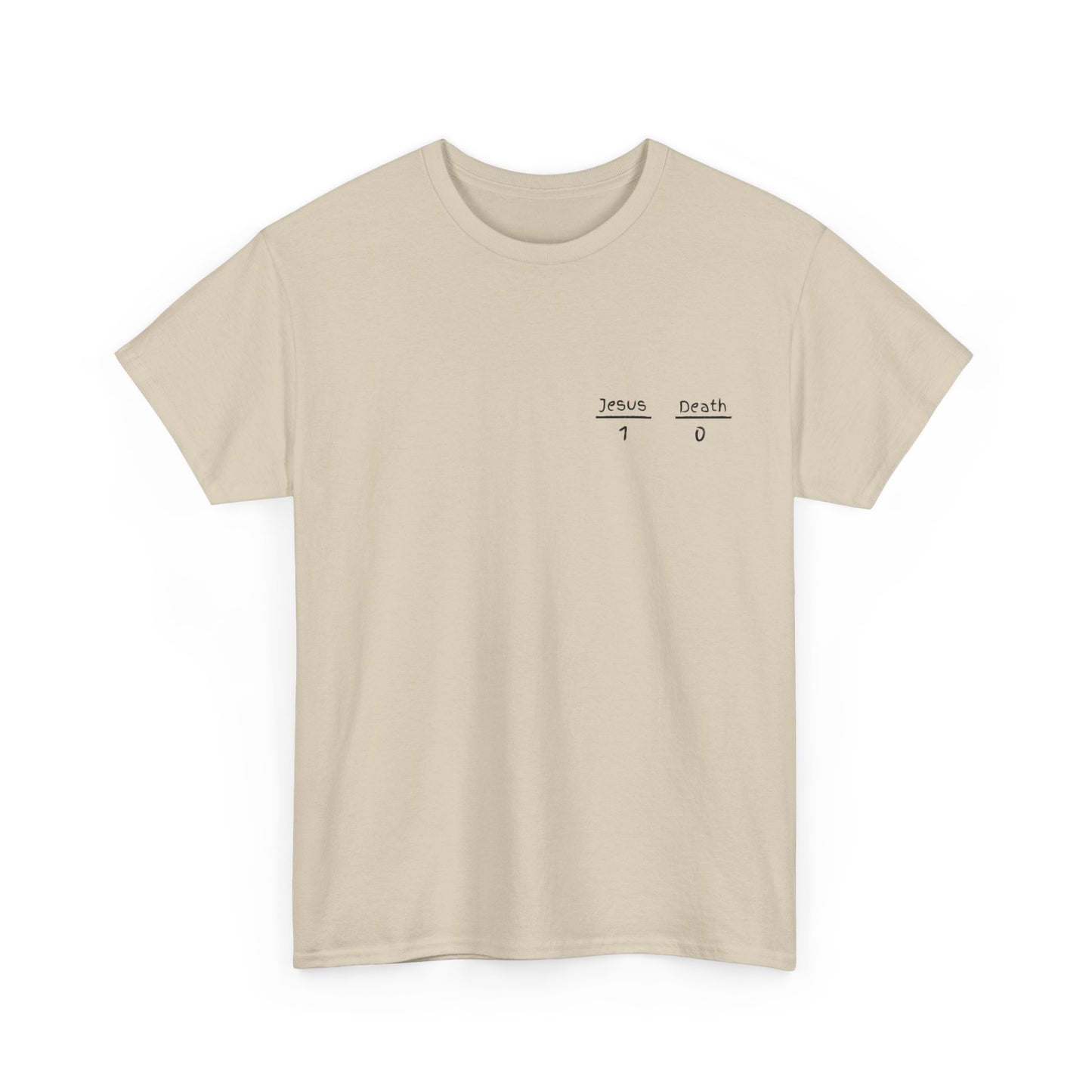 Jesus vs. Death Score T-Shirt, Religious Tee, Unisex Cotton Shirt