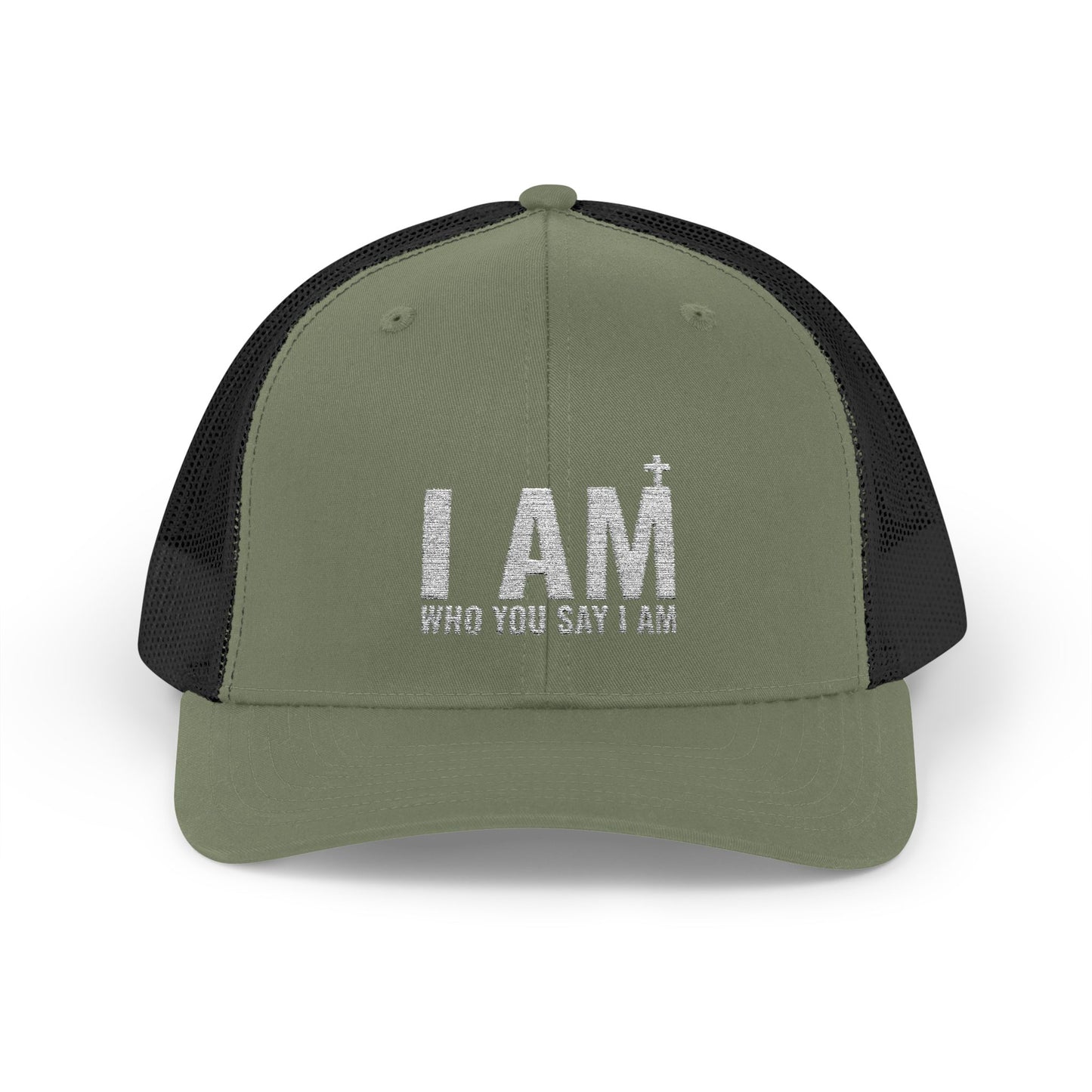 I AM Who You Say I Am, Inspirational Snapback Trucker Cap, Perfect for Casual Wear, Outdoor Activities
