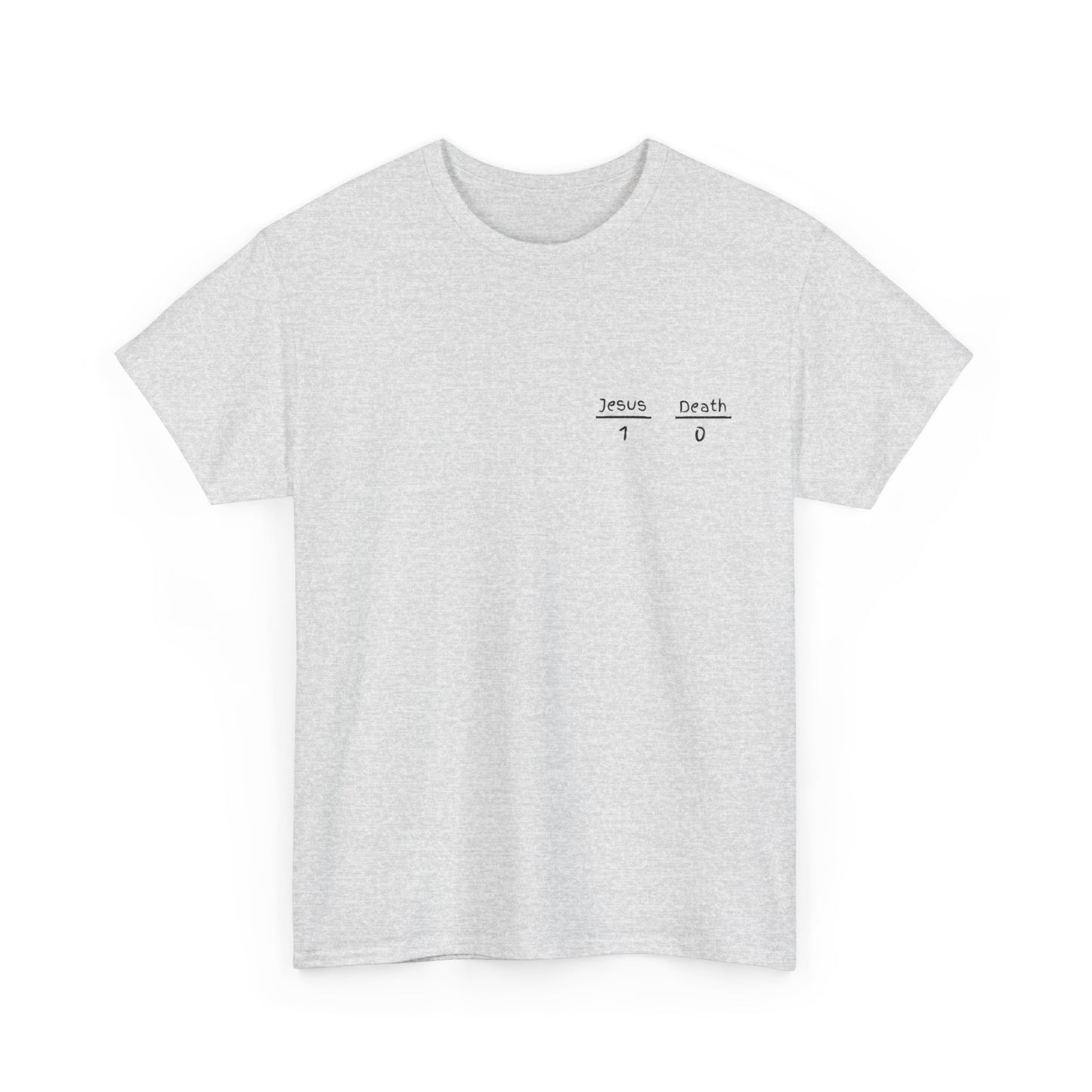 Jesus vs. Death Score T-Shirt, Religious Tee, Unisex Cotton Shirt