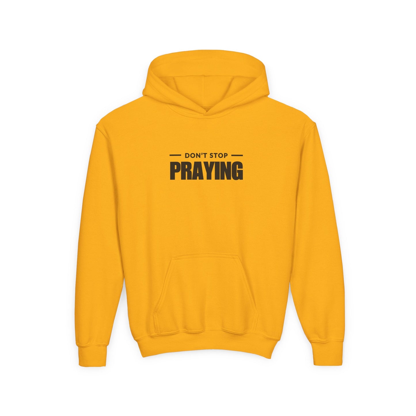 Don't Stop Praying Youth Hoodie, Faith-Based Gift, Christian Apparel, Inspirational Sweatshirt