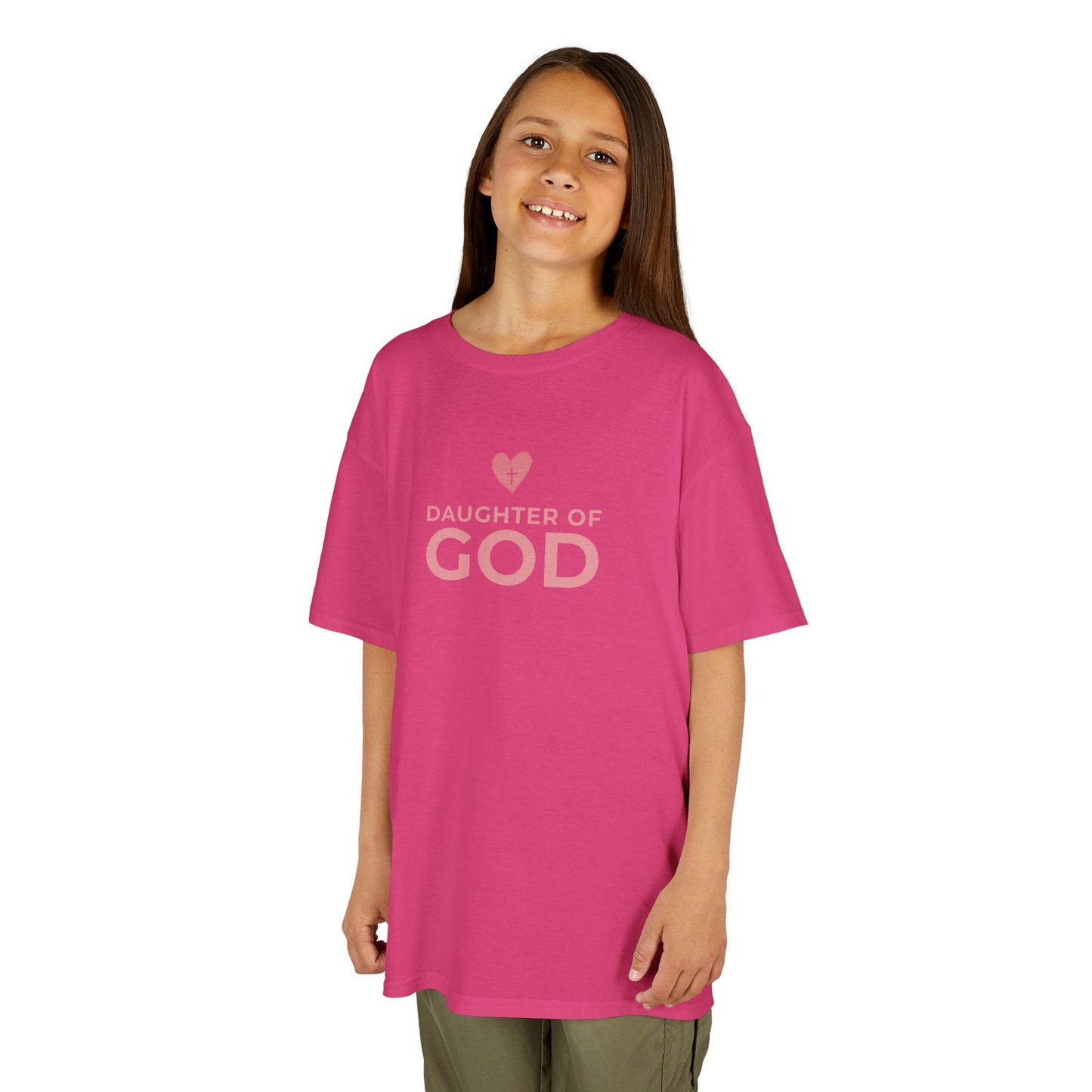 Daughter of God Kids Tee, Faith Shirt for Girls, Christian Gift, Youth Clothing, Bible Verse Top, Summer Casual Wear