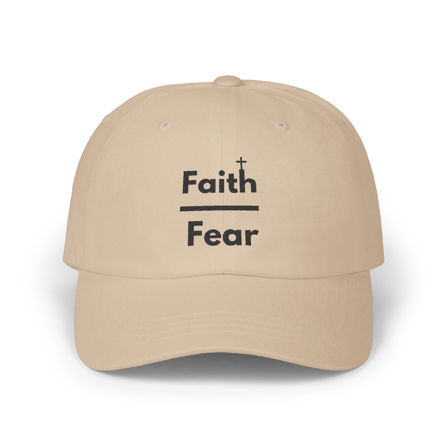 Faith Over Fear Classic Cap - Inspirational Hat, Casual Wear, Everyday Style, Motivational Cap