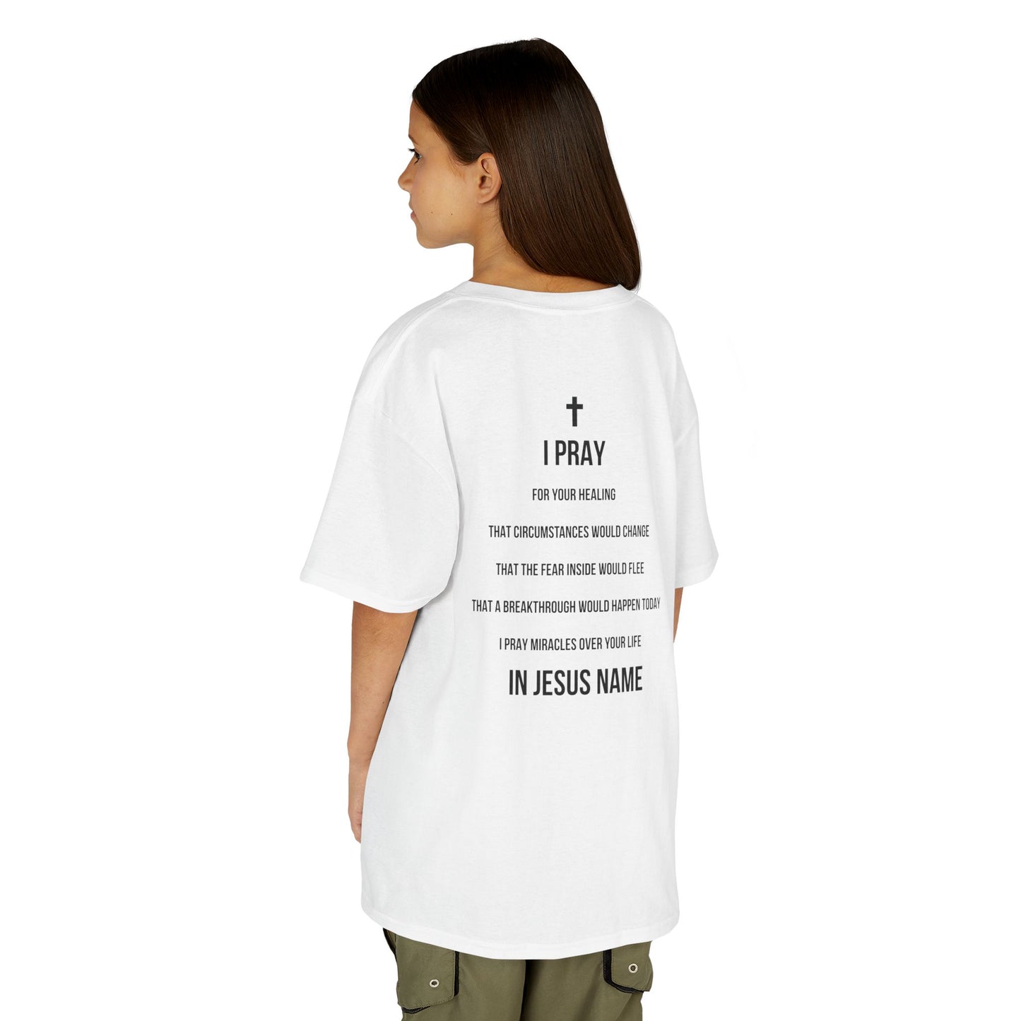 I Pray Faith-Inspired Kids Tee, Christian T-Shirt, Prayerful Kids Cotton Tee