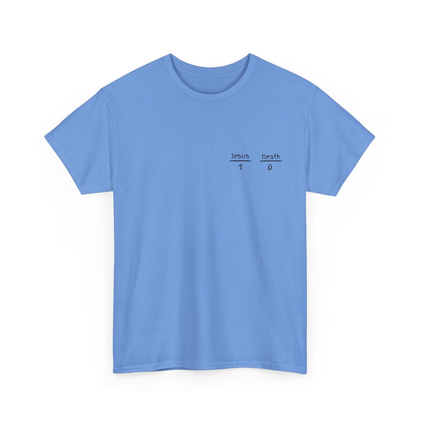 Jesus vs. Death Score T-Shirt, Religious Tee, Unisex Cotton Shirt