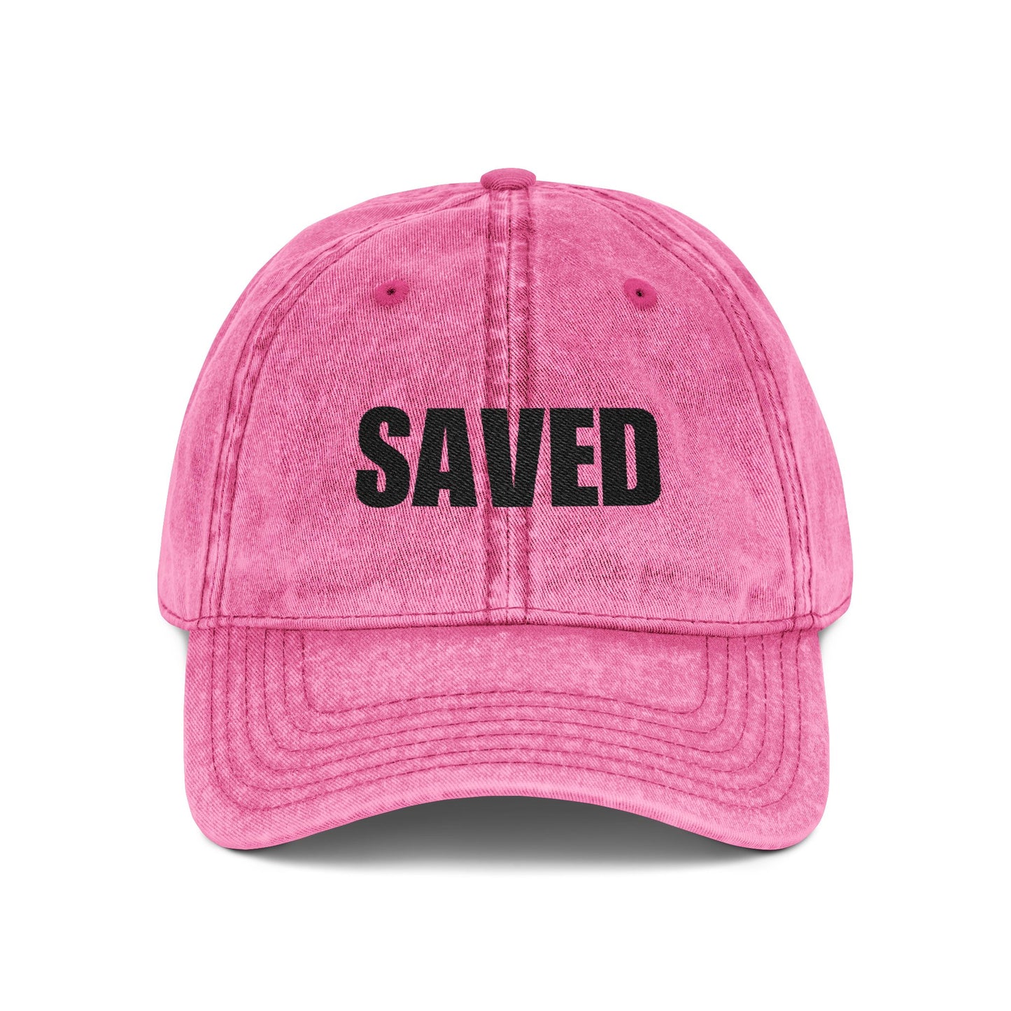 SAVED | Embroidered Cap Vintage, Casual Snapback Hat, Faith-Based Gift, Adjustable Hat