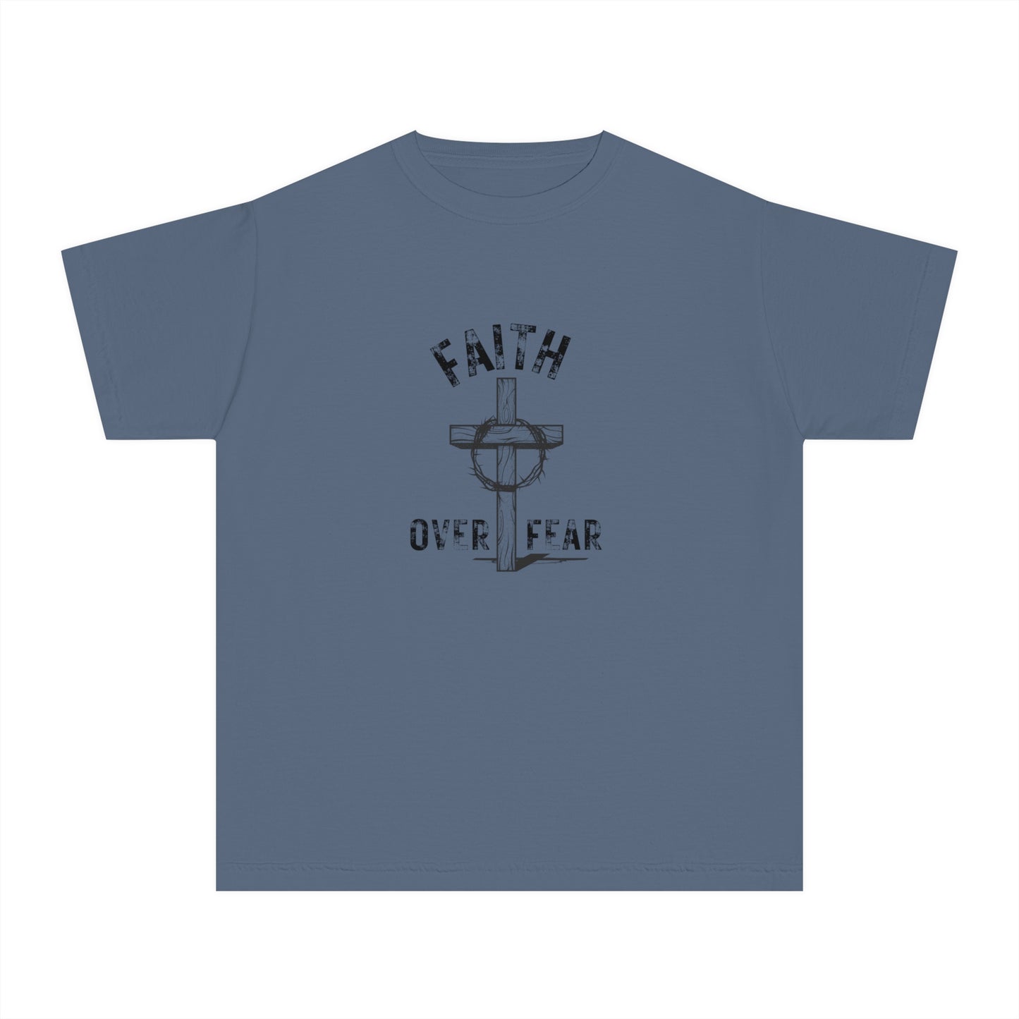 Faith Over Fear Kids Tee 100% Ringspun Cotton Shirt