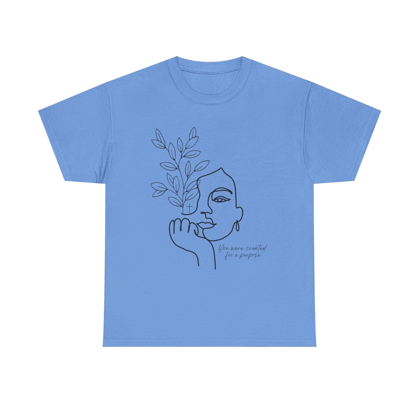 You Were Created For A Purpose, Unisex Heavy Cotton Tee, Minimalist Art Tee, Nature Inspired Shirt