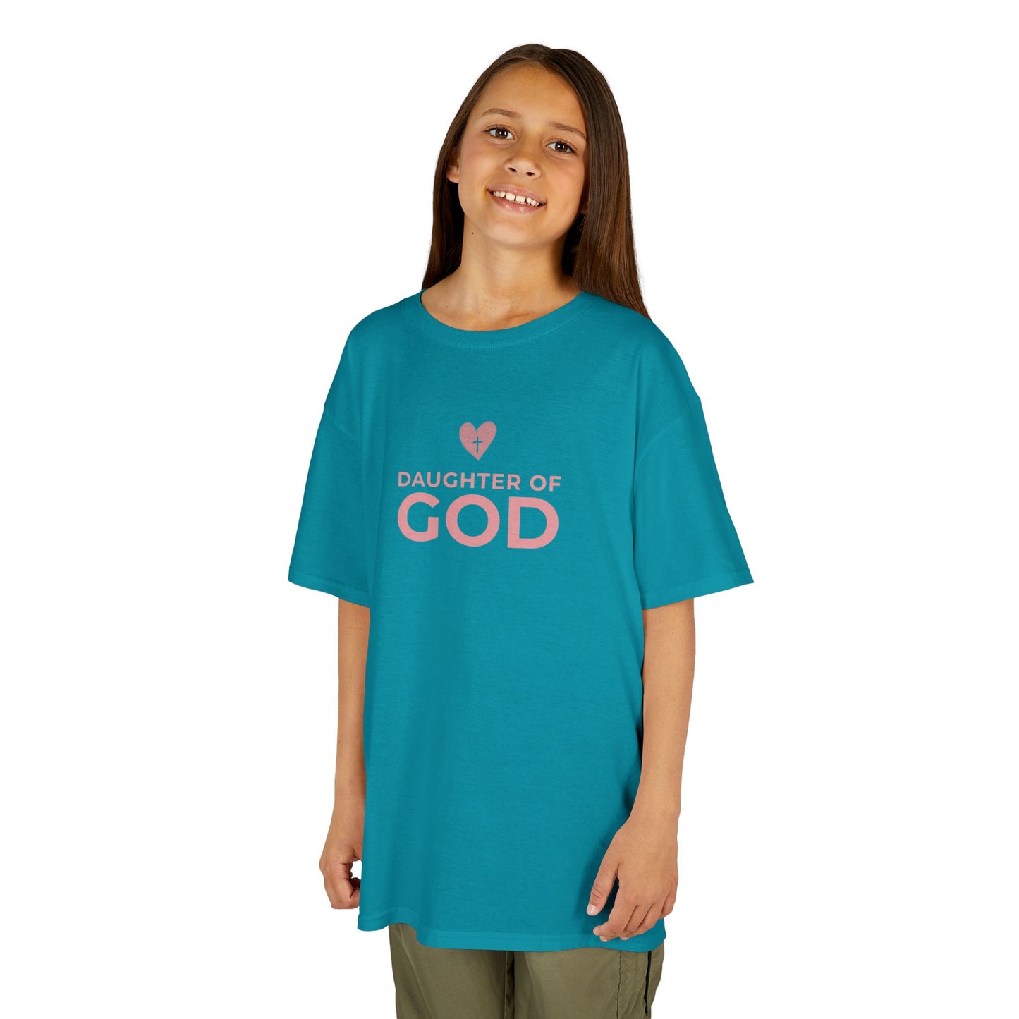 Daughter of God Kids Tee, Faith Shirt for Girls, Christian Gift, Youth Clothing, Bible Verse Top, Summer Casual Wear