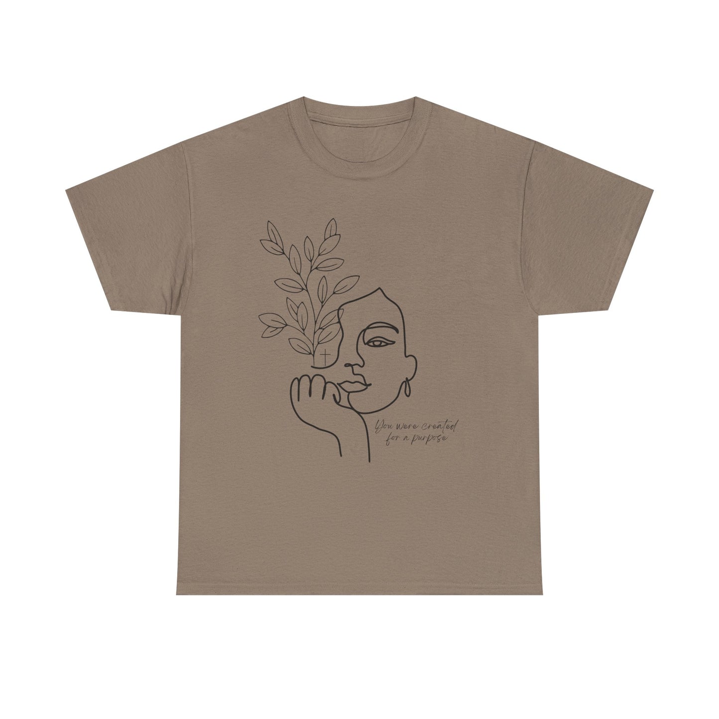 You Were Created For A Purpose, Unisex Heavy Cotton Tee, Minimalist Art Tee, Nature Inspired Shirt