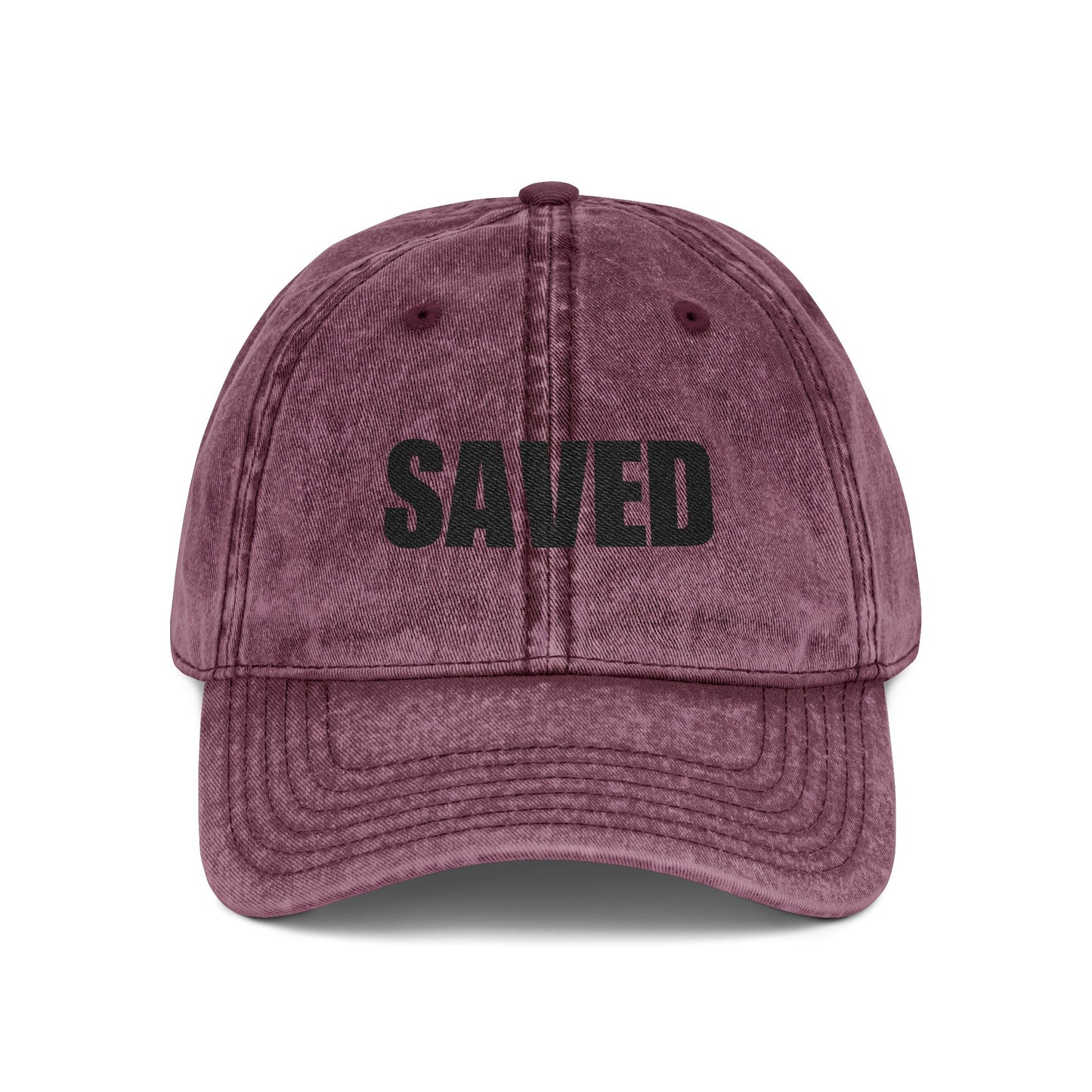 SAVED | Embroidered Cap Vintage, Casual Snapback Hat, Faith-Based Gift, Adjustable Hat