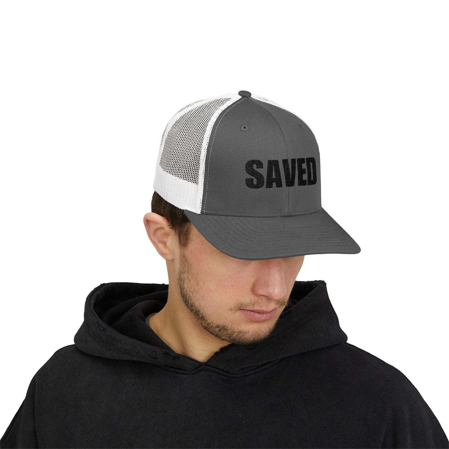 SAVED | Embroidered Inspirational Snapback Trucker Cap