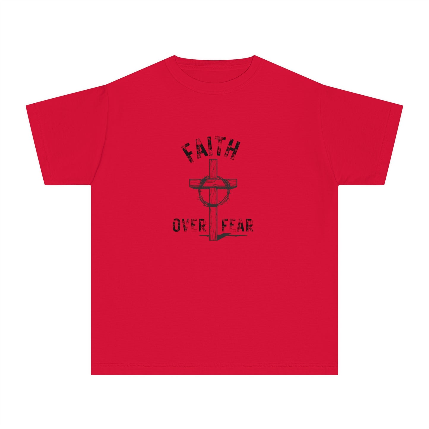 Faith Over Fear Kids Tee 100% Ringspun Cotton Shirt