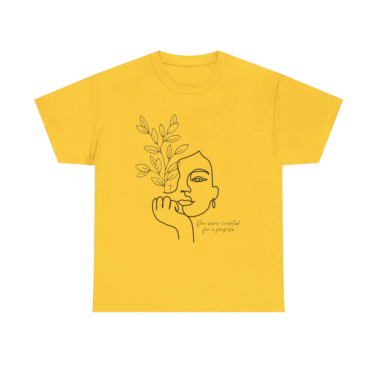You Were Created For A Purpose, Unisex Heavy Cotton Tee, Minimalist Art Tee, Nature Inspired Shirt