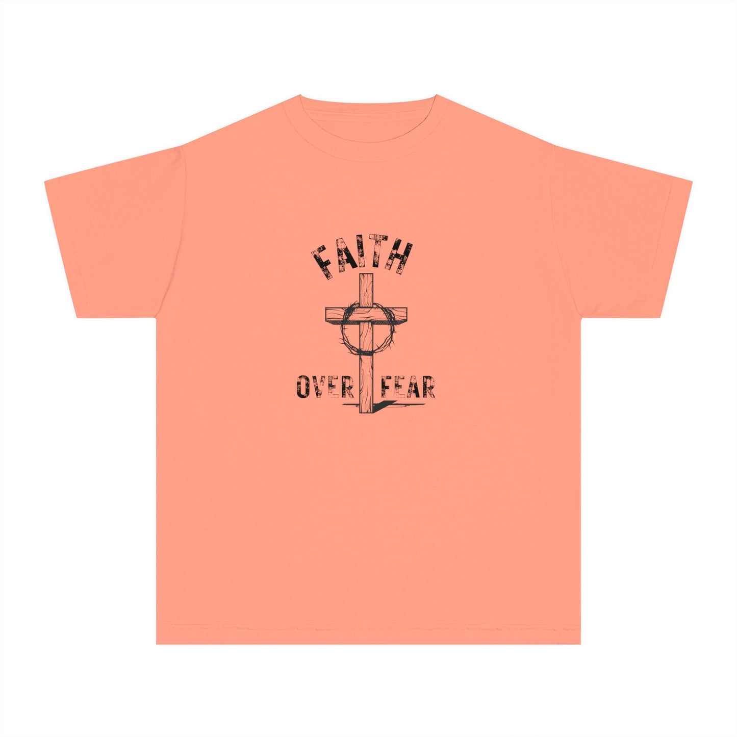 Faith Over Fear Kids Tee 100% Ringspun Cotton Shirt