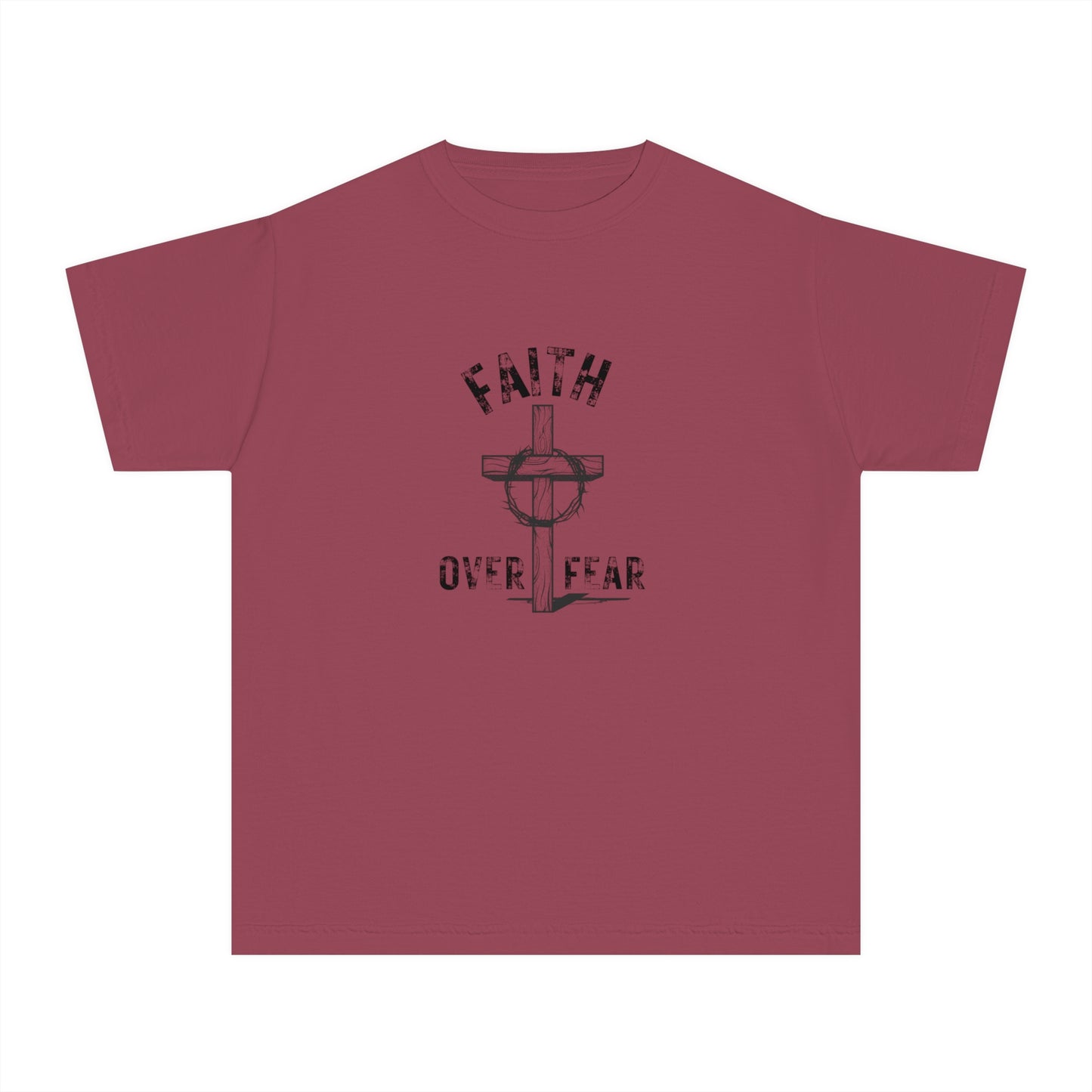 Faith Over Fear Kids Tee 100% Ringspun Cotton Shirt