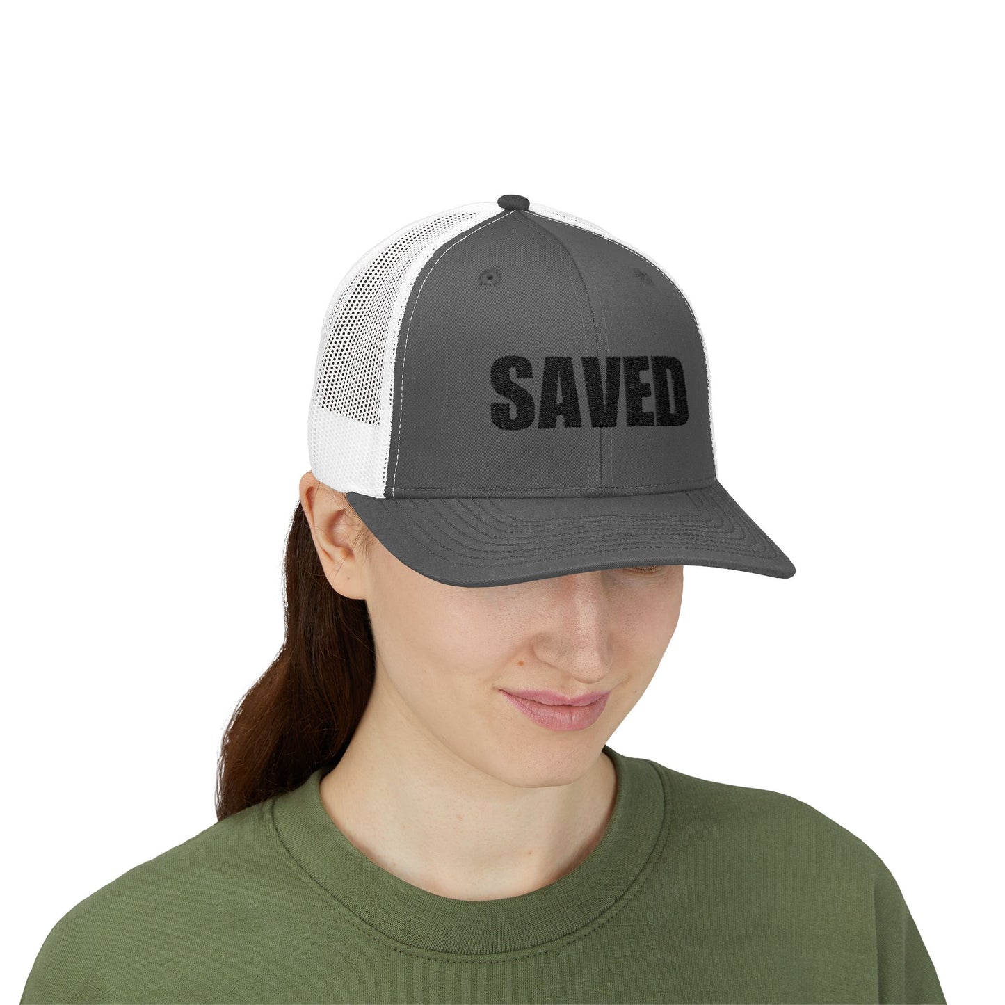SAVED | Embroidered Inspirational Snapback Trucker Cap