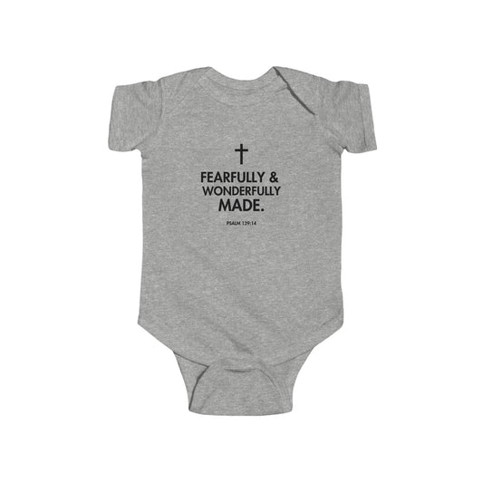 Fearfully & Wonderfully Made, Baby Shower Gift, Christian Baby Outfit, Newborn Clothes