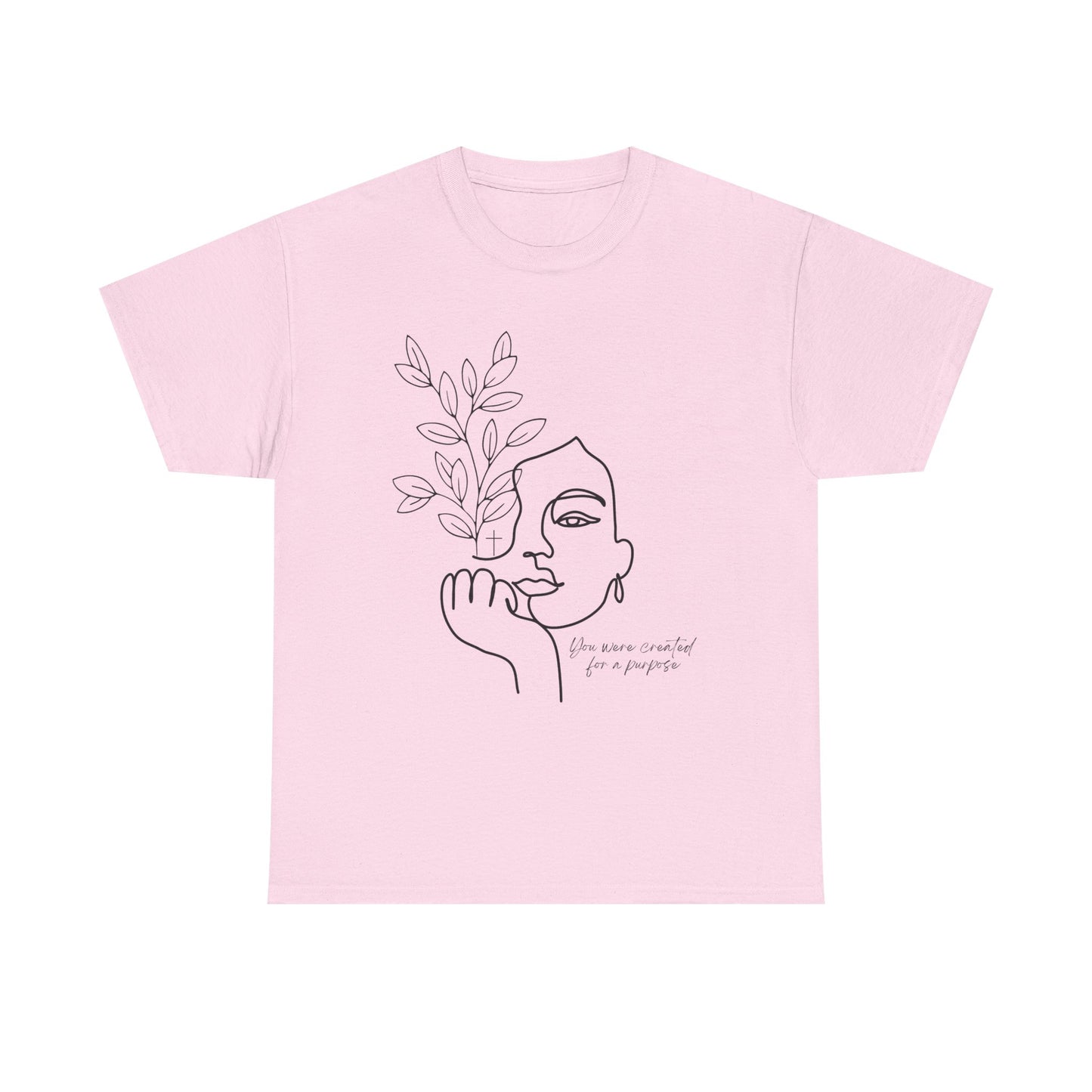 You Were Created For A Purpose, Unisex Heavy Cotton Tee, Minimalist Art Tee, Nature Inspired Shirt
