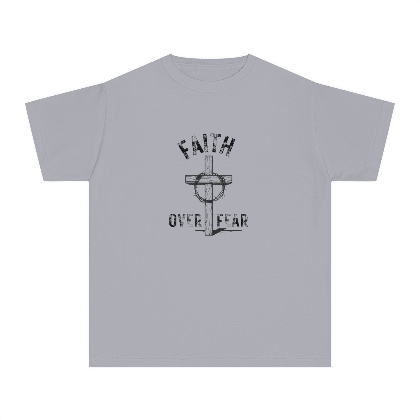 Faith Over Fear Kids Tee 100% Ringspun Cotton Shirt